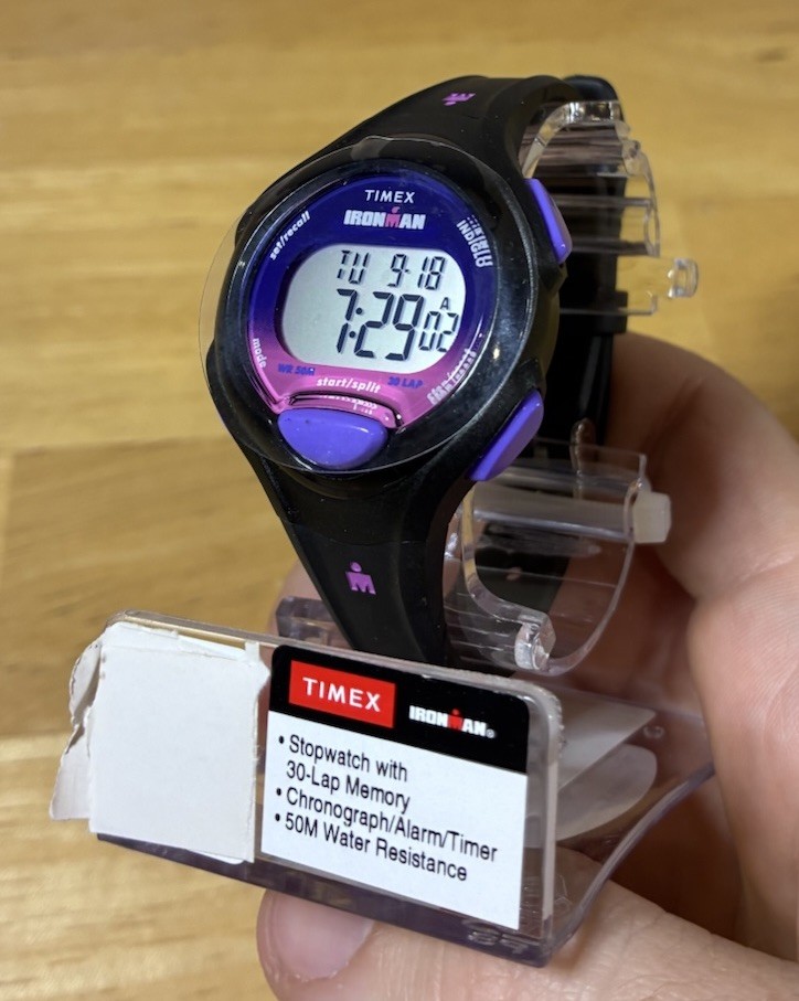 Timex Ironman Womens Essentials 30 Black,Pink & Purple TW5M55200 Digital Watch