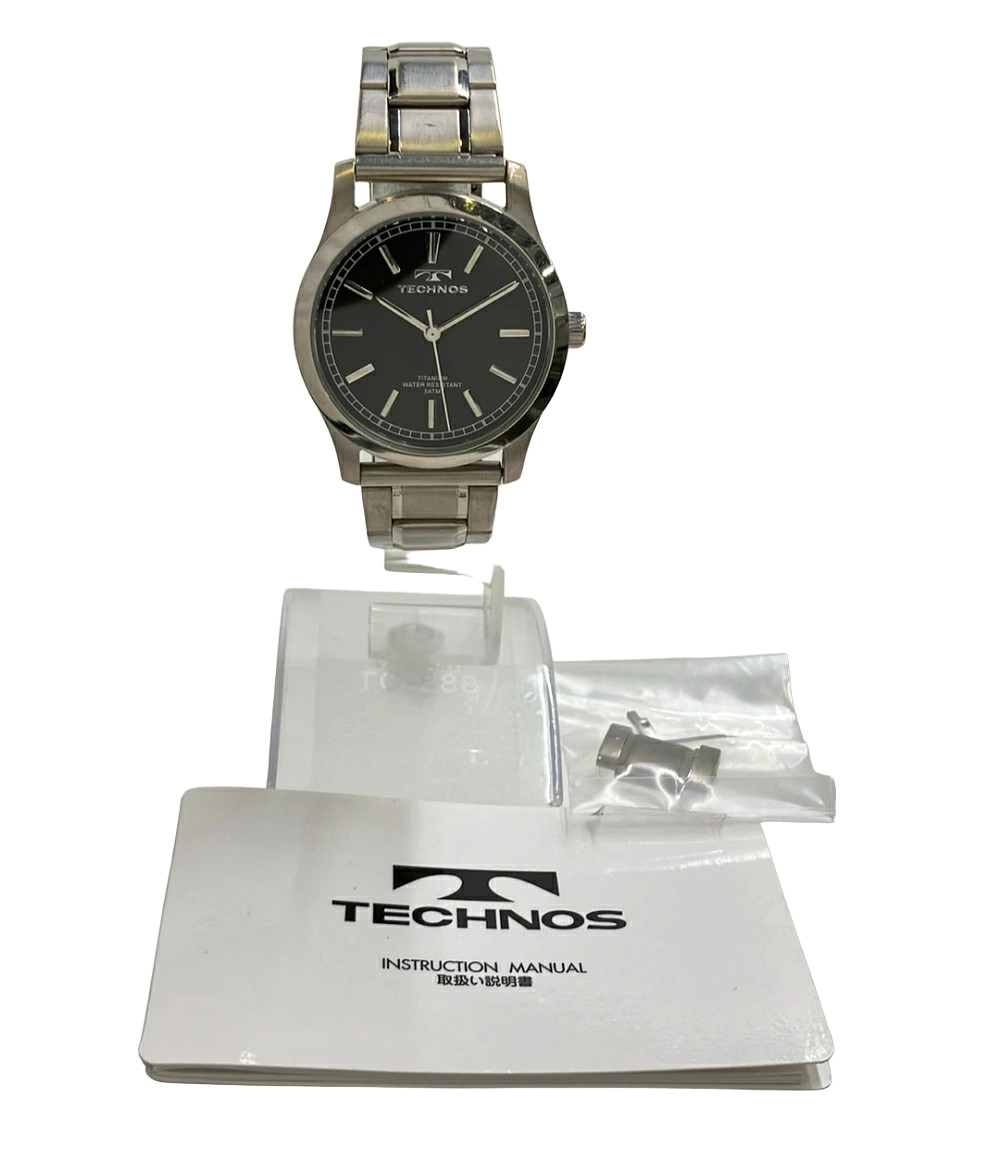 [A1R] Technos Quartz Watch Black T-1079 Men’s [r8n]