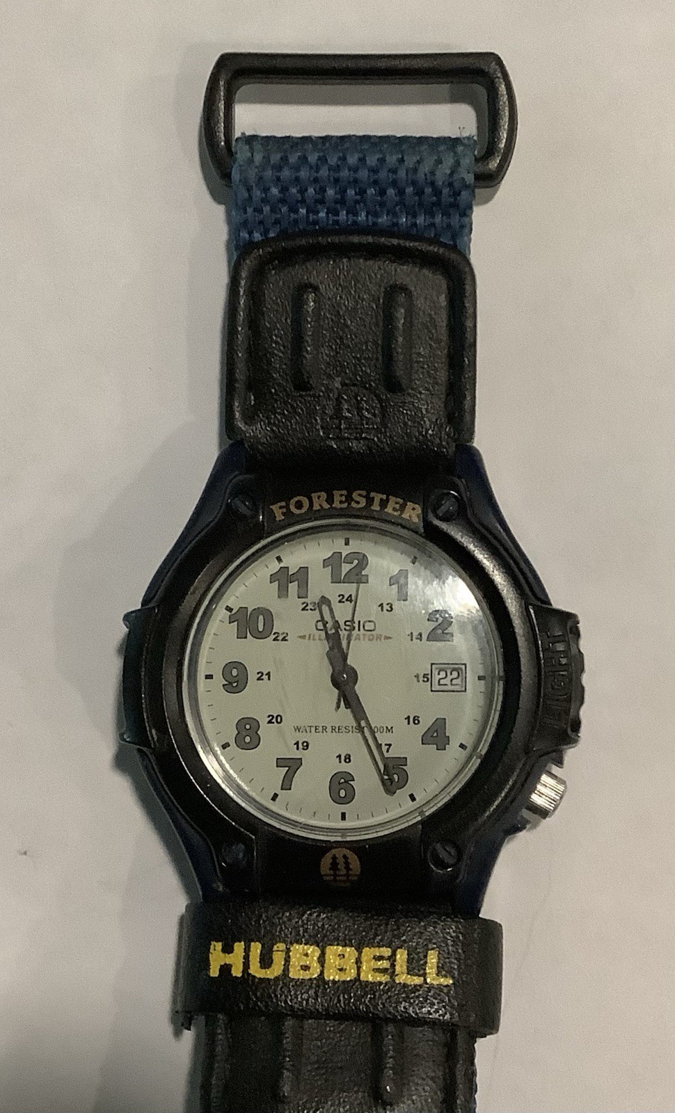 Casio Forester Illuminator Hook & Loop Band with “HUBBELL” Band Strap Loop