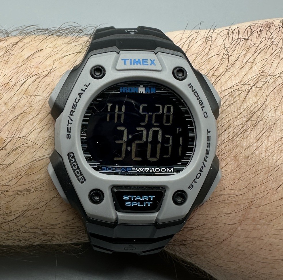 Timex Ironman Men’s Watch 100M 30 Lap Swimming Watch TW2U30200 Gray Black Band