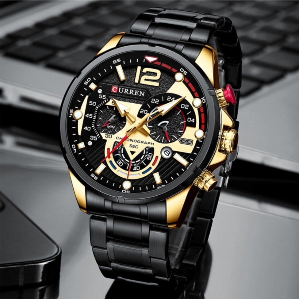 CURREN Stylish Chronograph Stainless Steel Watch for Men
