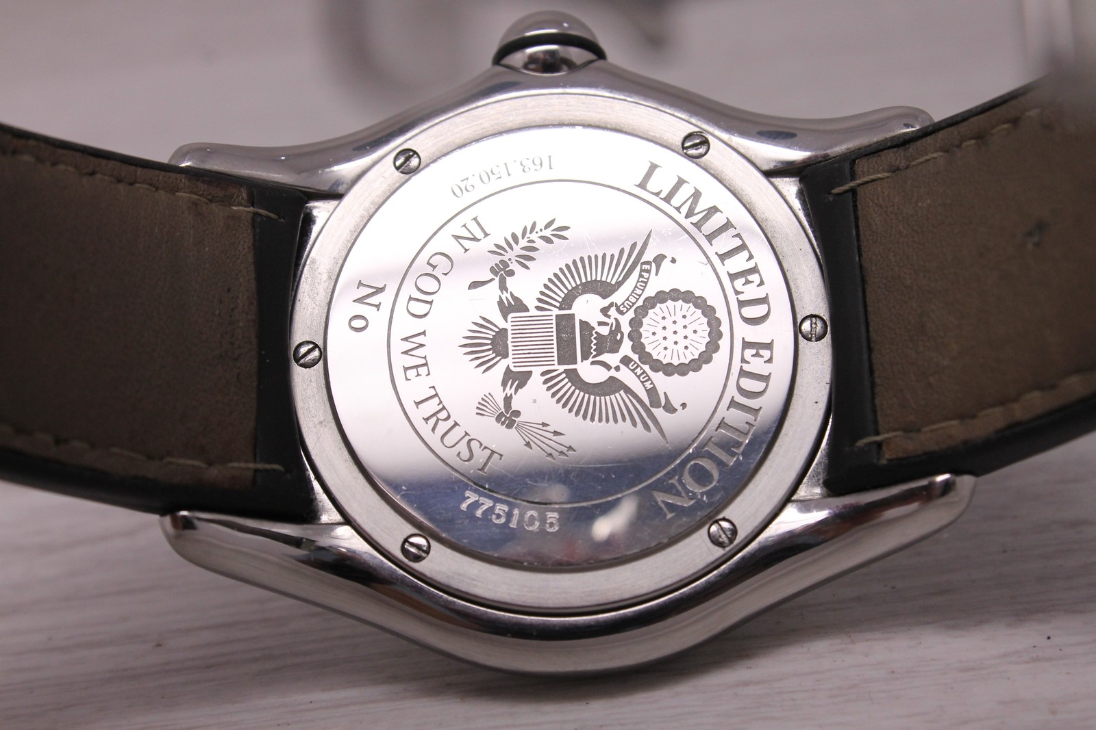 Corum Bubble Limited Edition American Flag Mens Watch Date 45mm Steel Quartz