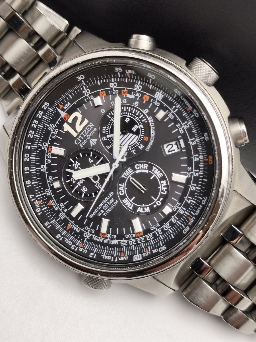 Citizen Promaster E610-T010318 Eco-Drive Radio Titanium Chronograph Watch