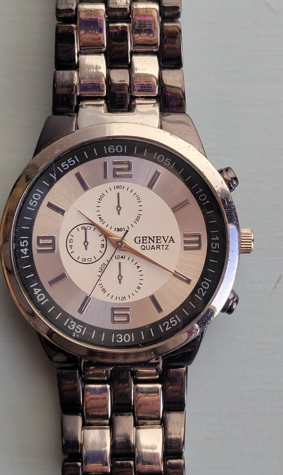 Geneva Gents Smart Casual Quartz Stainless Steel Strap wristwatch