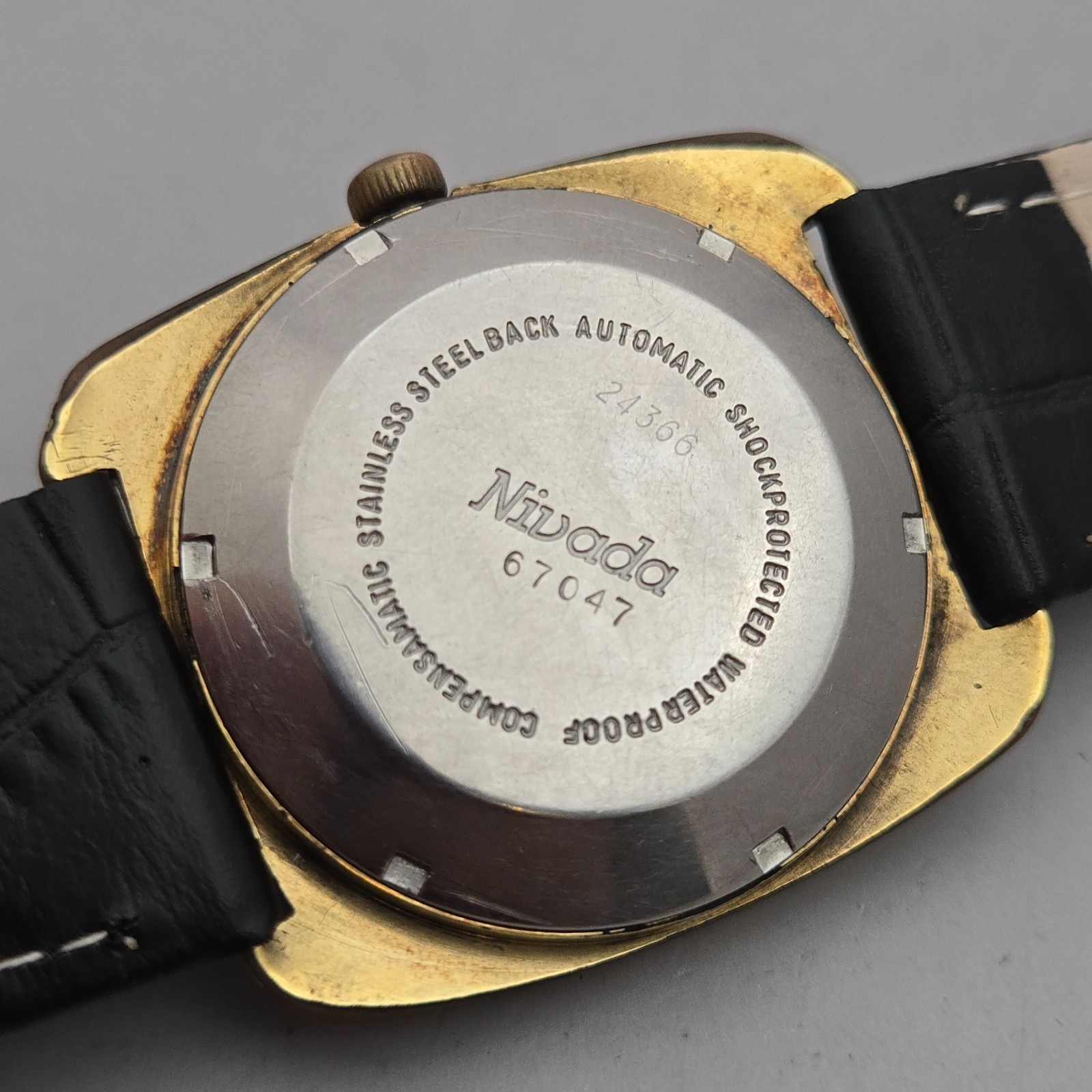 Vintage NIVADA SP men’s automatic watch Date ETA 2782 21Jewels swiss 1970s