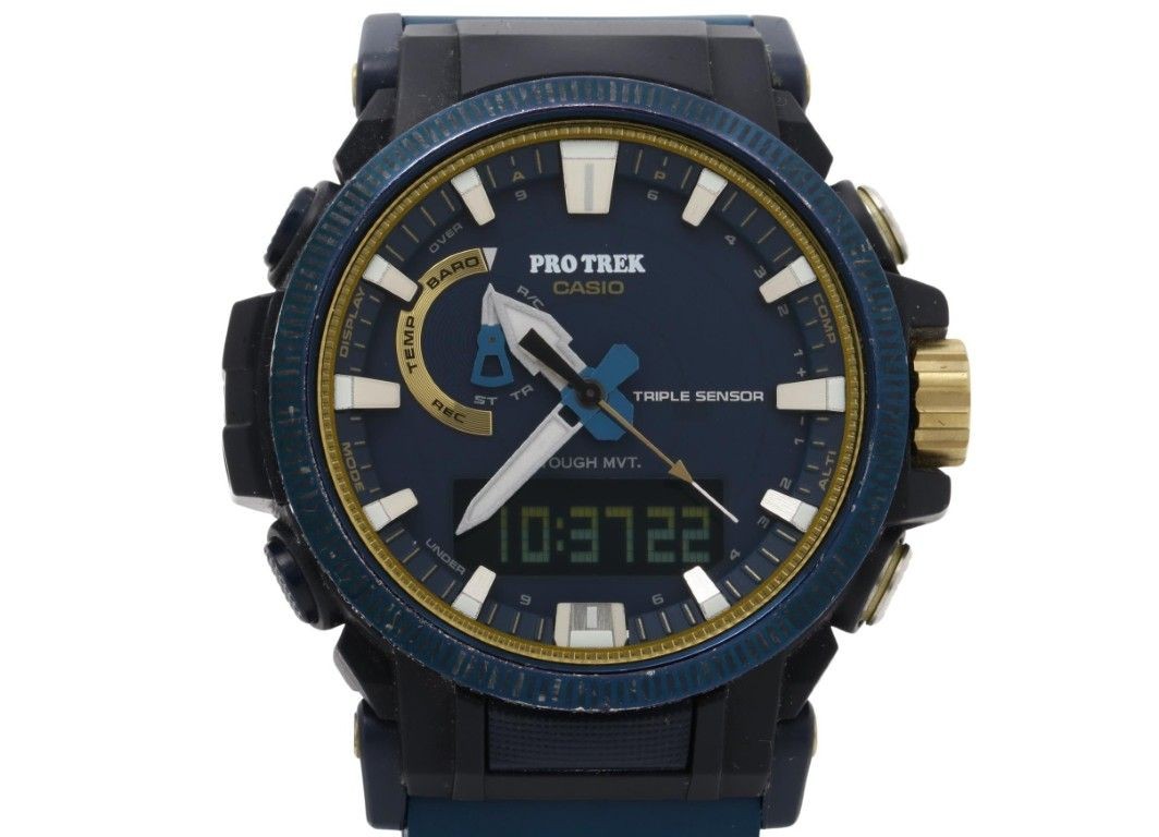 CASIO Watch PRO TREK Climber Line PRW61SS2JR Navy Resin Stainless Steel Biomass