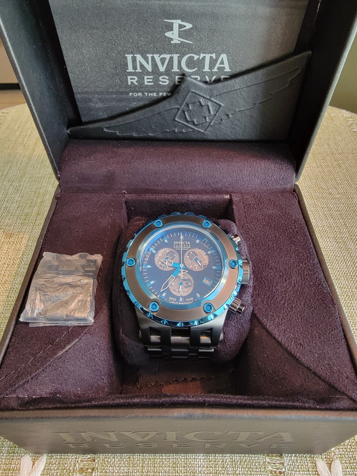 Invicta Reserve Collection Subaqua Model #15096 Swiss Made Flame Fusion Crystal
