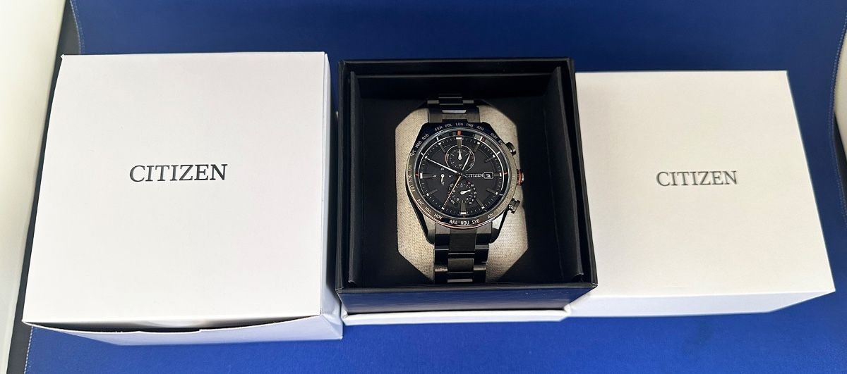 [B1P] CITIZEN ATTESA ACT Line AT8185 62E Black Titanium Solar [x8s]