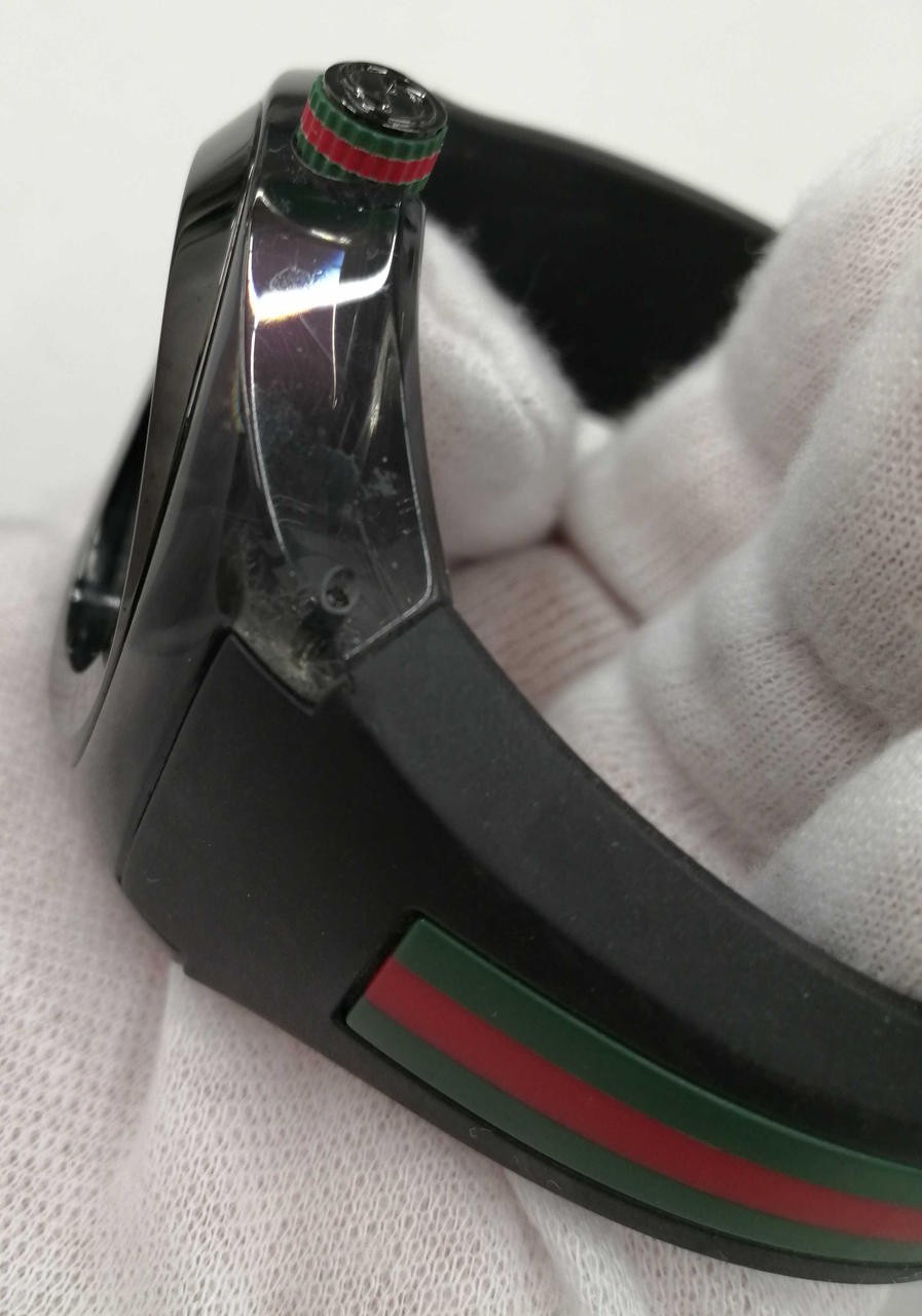 [A3N] Gucci Sync 137.1 Quartz Analog Date Red Resin Men Watch [x7p]