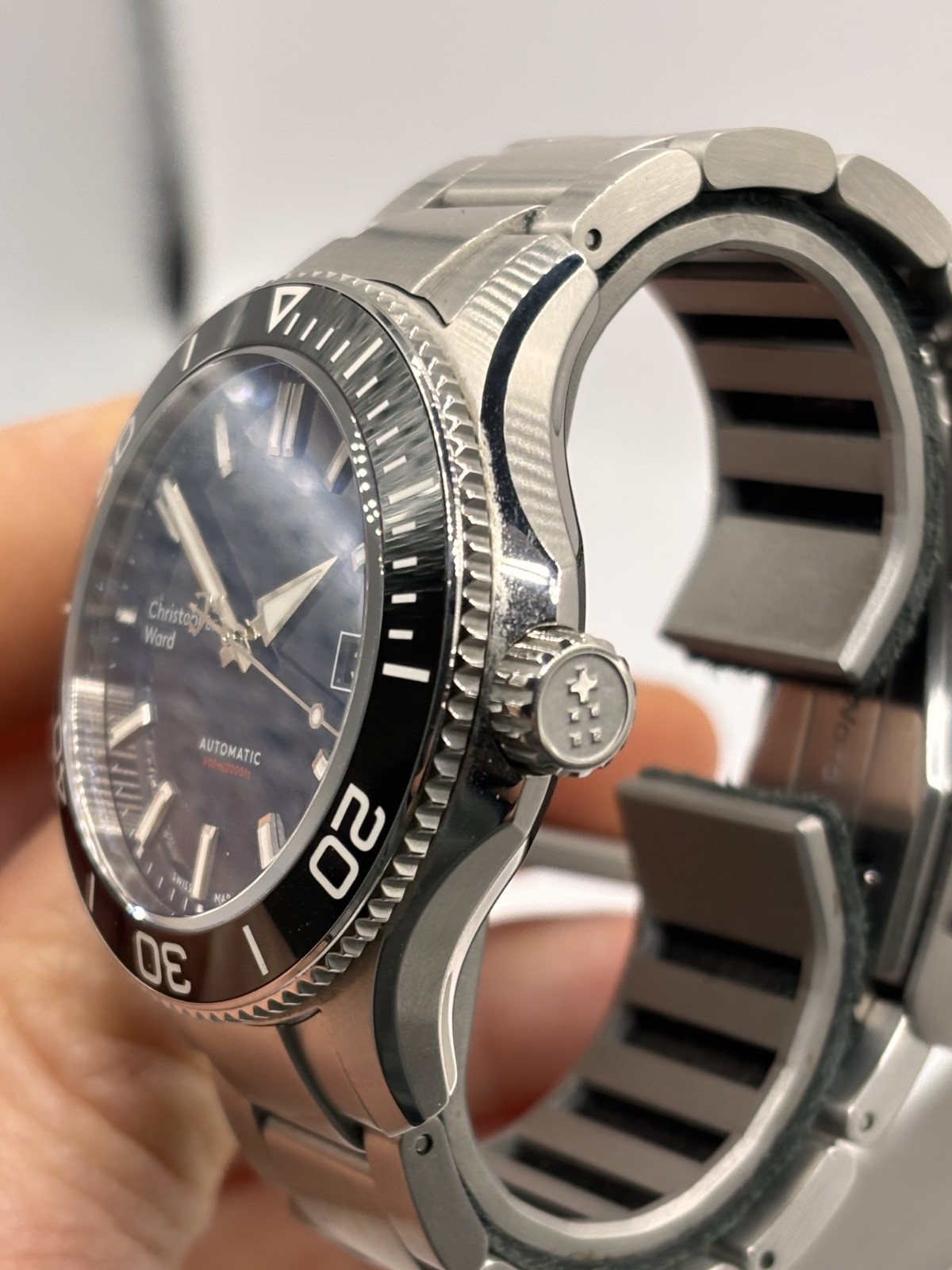Christopher Ward C60 Trident Mk3 Pro 600 40mm Black/blue (06/2020) WH1771R