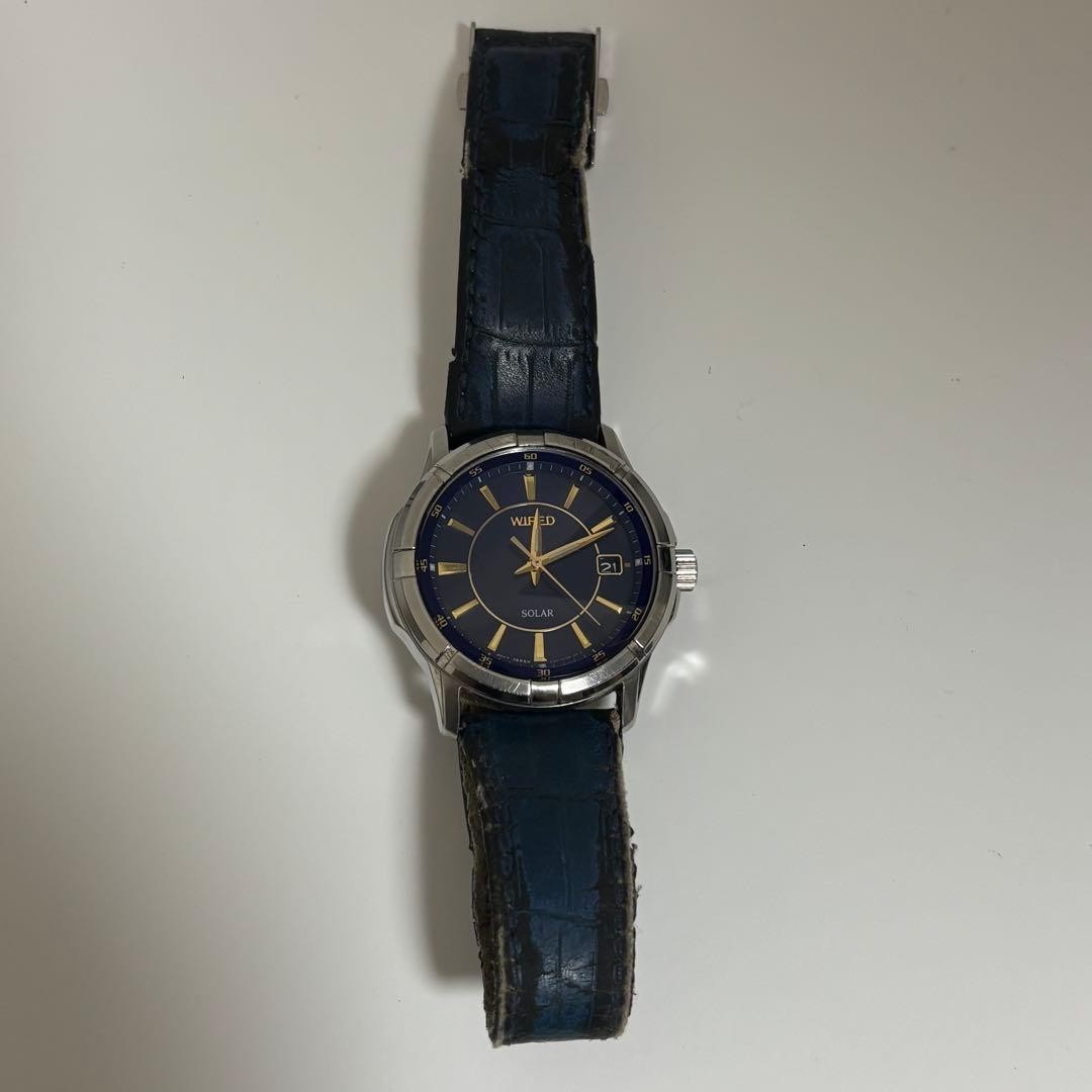 WIRED Solar Quartz Date Indicator Men’s Wristwatch Used
