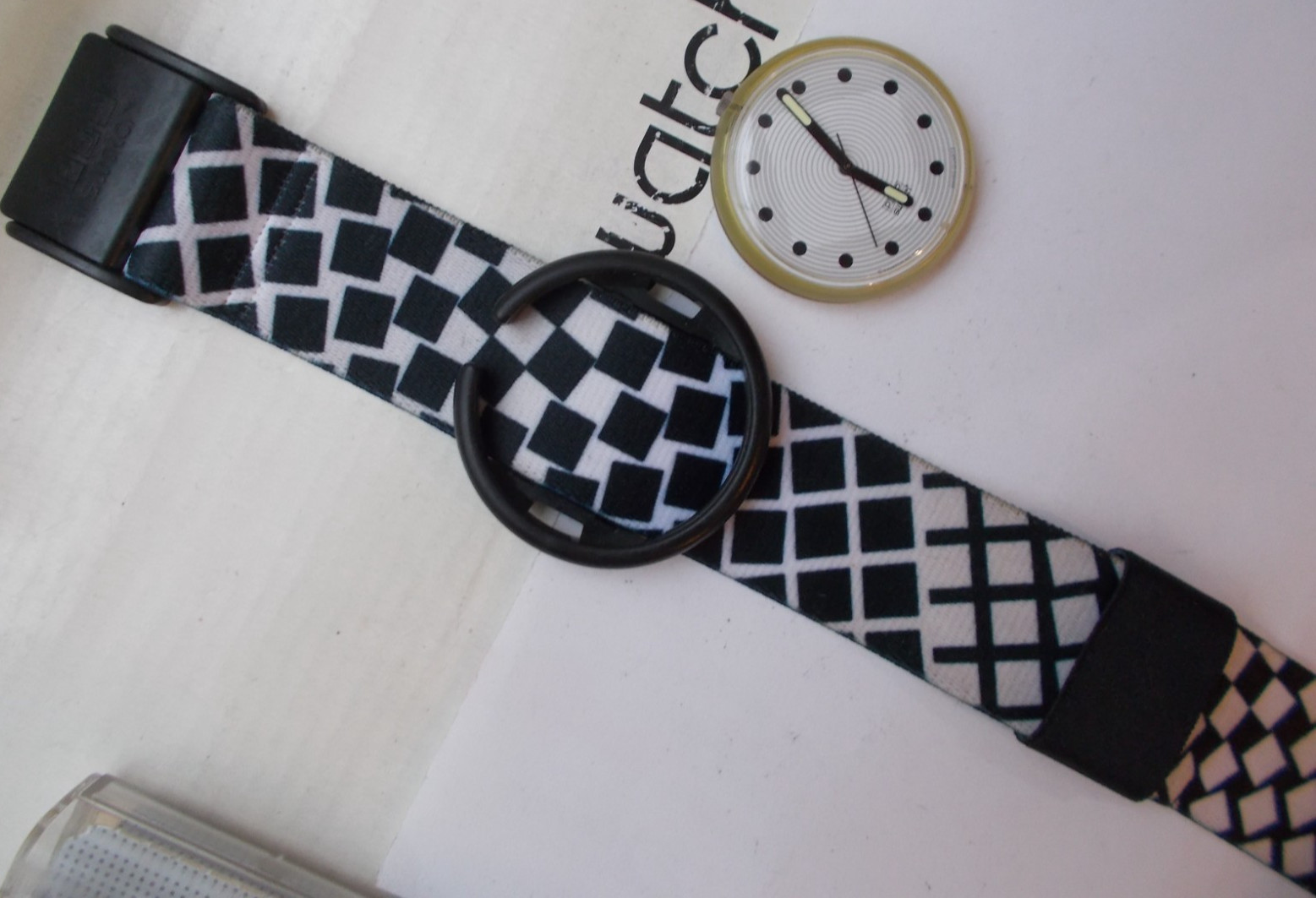 POP SWATCH ” SQUARES ” ’92 EXCELLENT- BOX WOW RARE L@@K VINTAGE