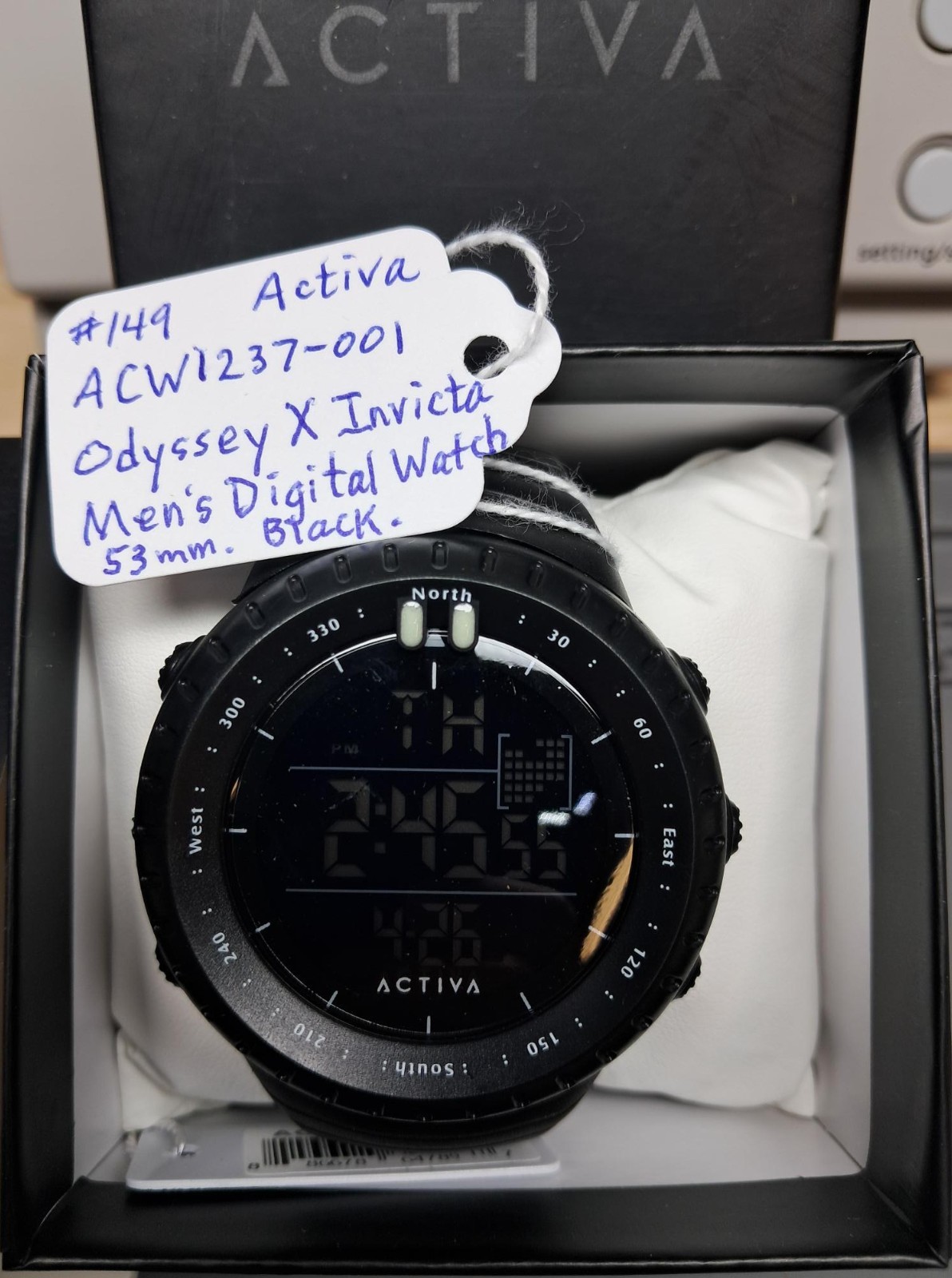 Activa Odyssey X Invicta Men’s Digital Watch 53mm Black (ACW1237-001) NEW!