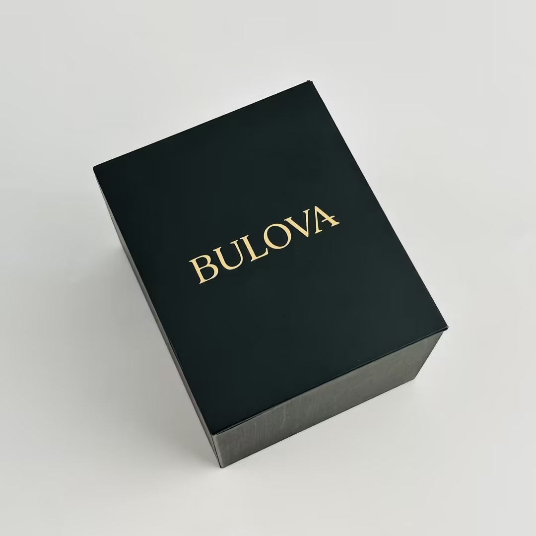 Bulova Hack 98A246 Ivory Dial Black Leather Strap Men’s Automatic Watch 38MM