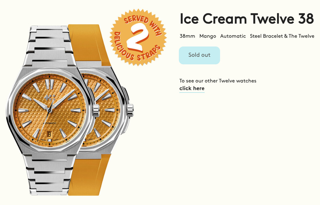 Christopher Ward Twelve 38 Mango Ice Cream Limited Ed. 1 of 200 #coinsofcanada
