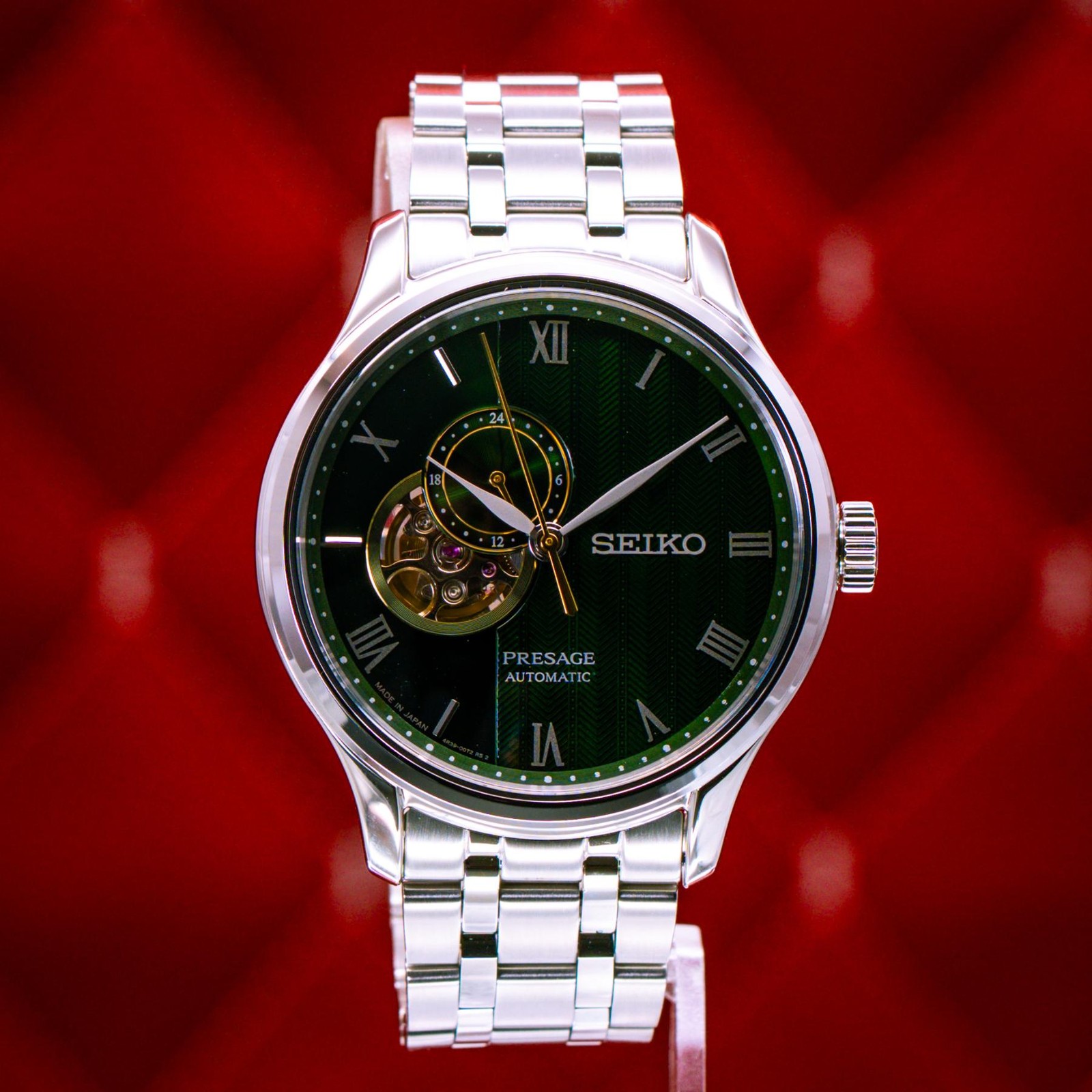 Seiko Presage SARY237 Japanese Garden Mechanical Green Open-Heart