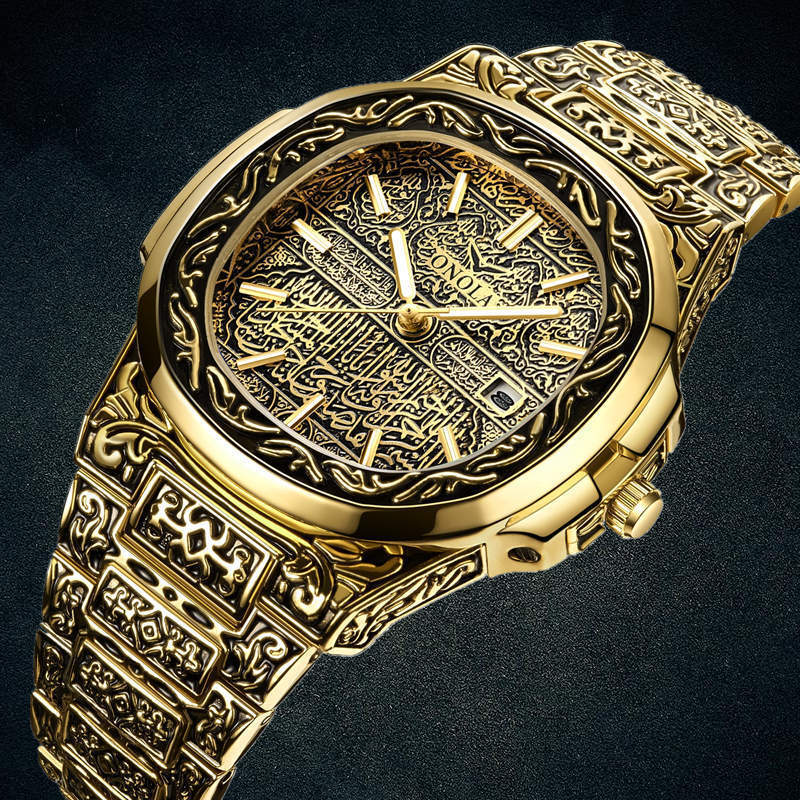 2024 ONOLA Retro Classic Luxury Men’s Quartz Watch 3Bar Square Date Stainless