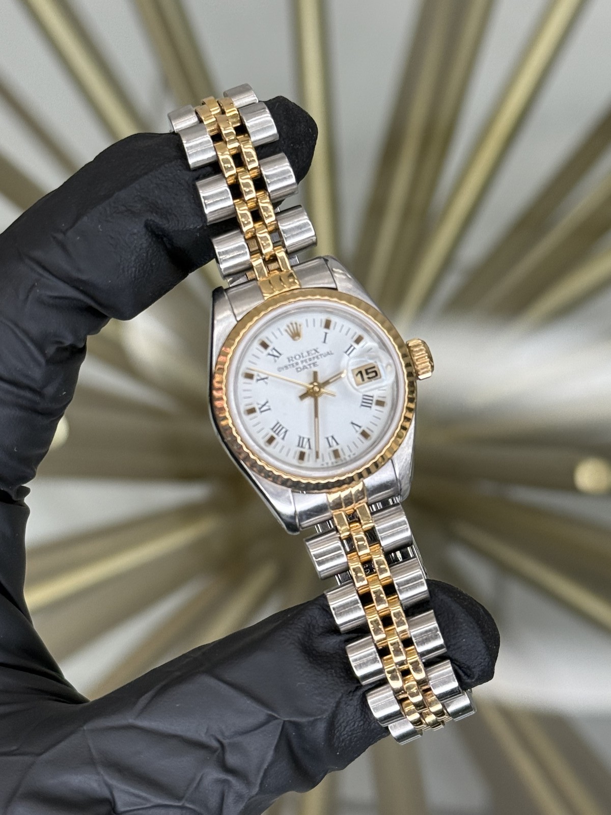 Rolex Datejust Lady White Roman Dial on Jubilee 69173