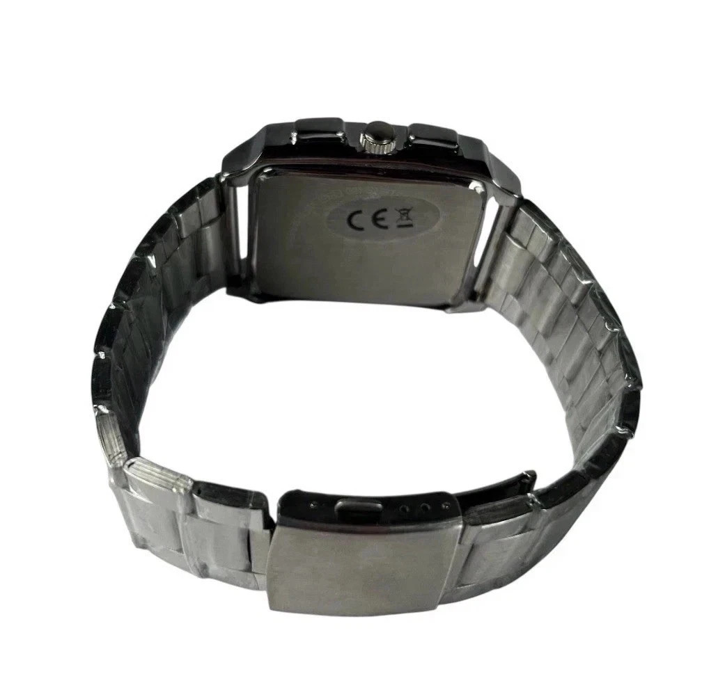 BINDBOND Mens Luxury Watch Original A4303 Square Stainless Steel Watch
