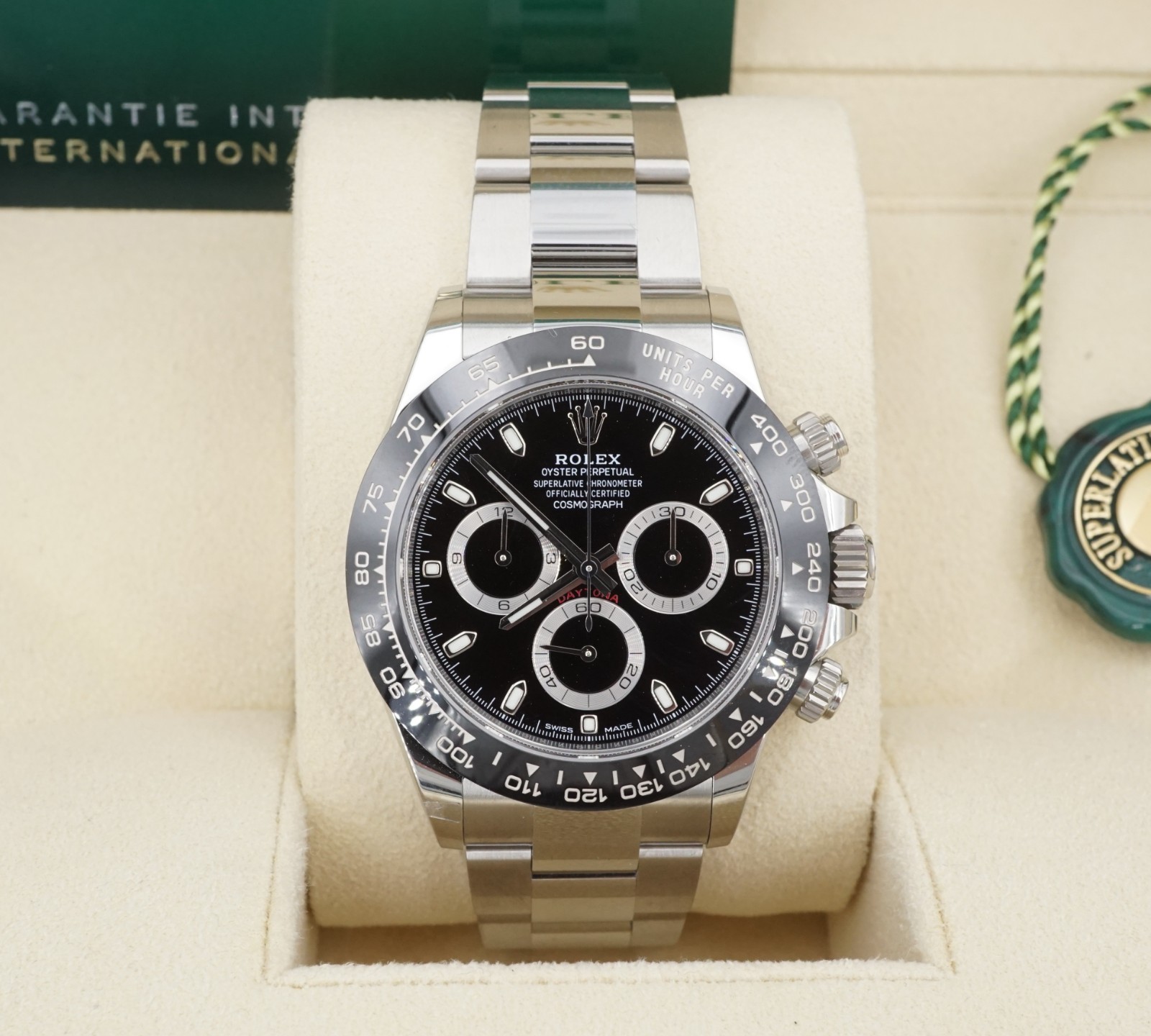 2023 Rolex Cosmograph Black Daytona 116500LN Stainless 40mm Box Card W1307