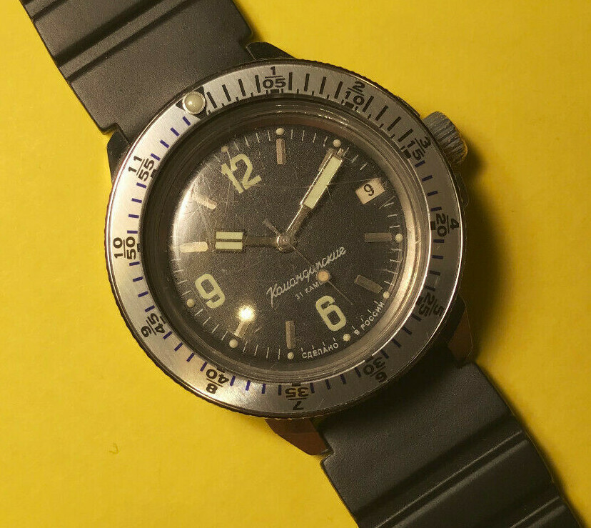 NEW 12 HOUR 60 MINUTE COMBO SCALE Bezel for Vostok Amphibian Komandirskie Watch