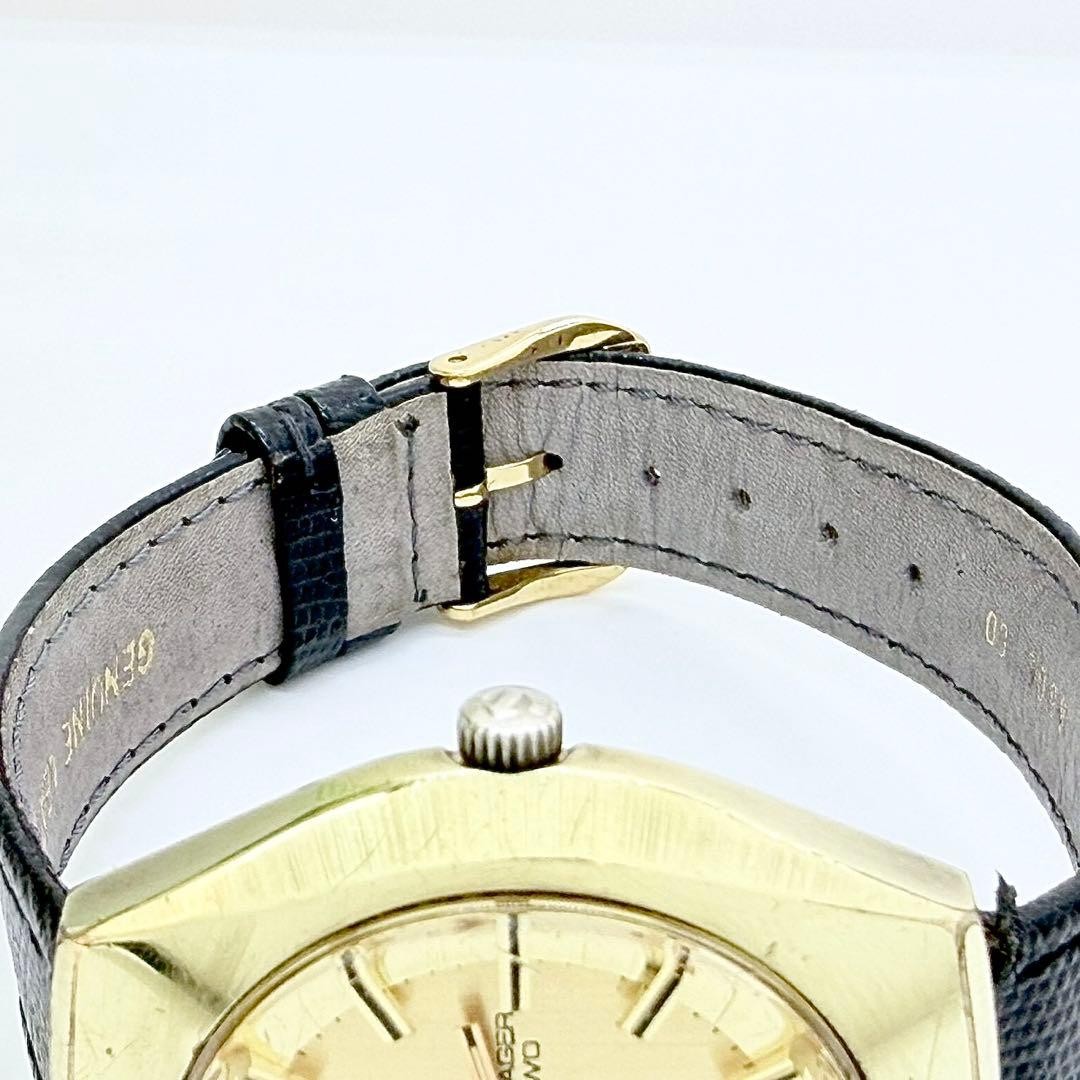 RADO VOYAGER TWO Automatic Wristwatch: Black Gold Dial 16.0 19.5cm Vintage