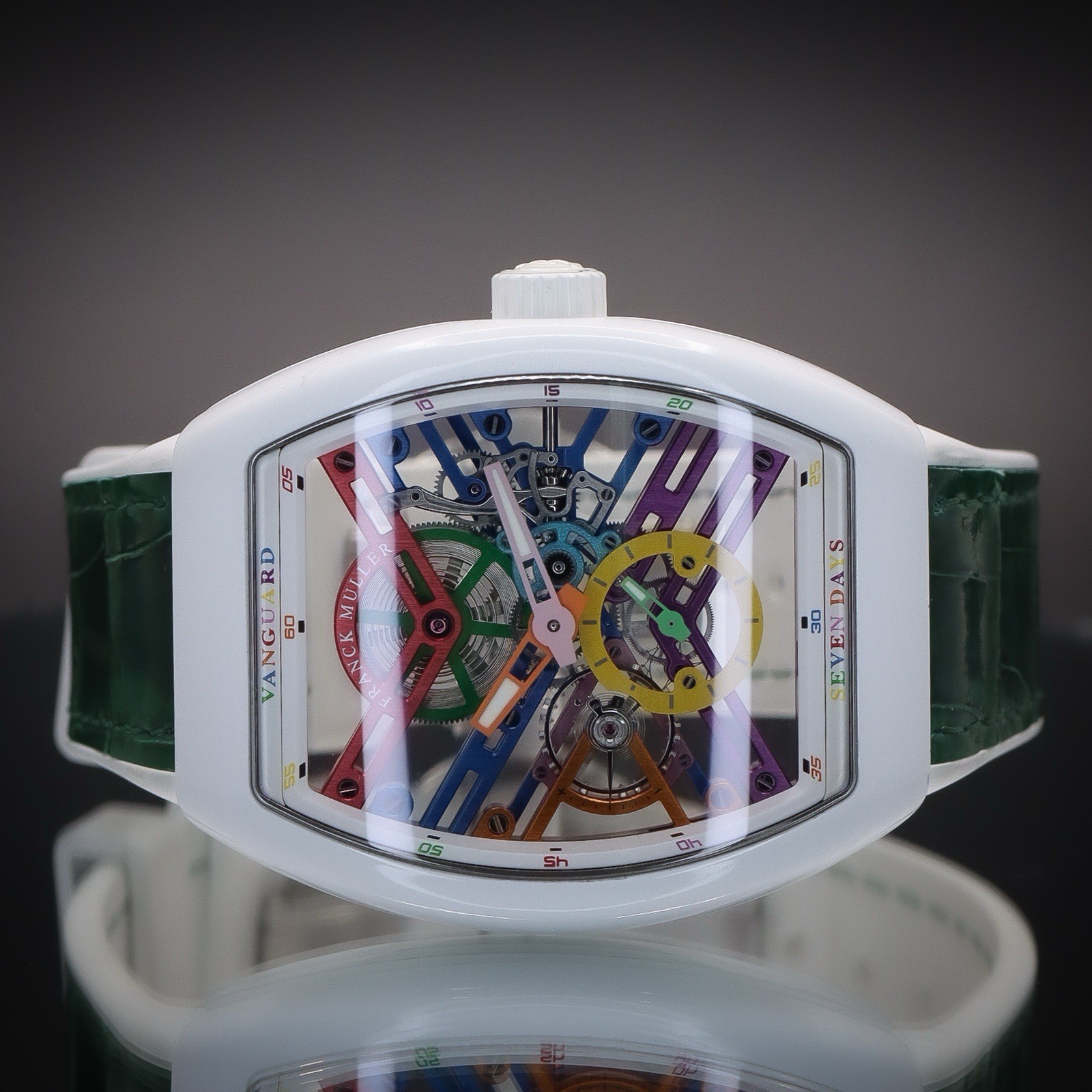 FRANCK MULLER Vanguard 7 Days Skeleton “Colour Dreams” Ceramic/Titanium Full Set