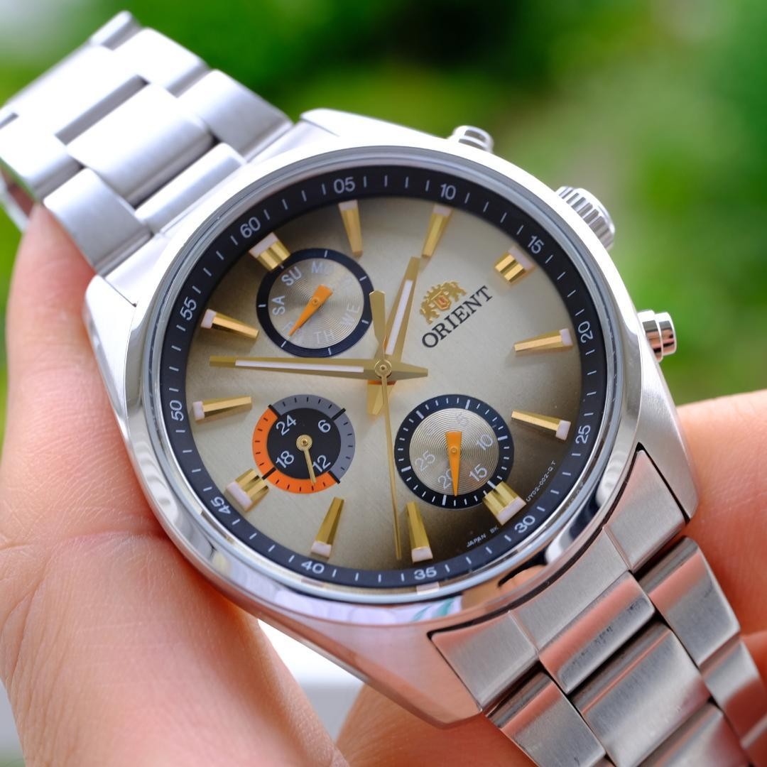 Orient NEO70 Silver Dial 18cm Running Battery Replaced Quartz Mens Wristwatch