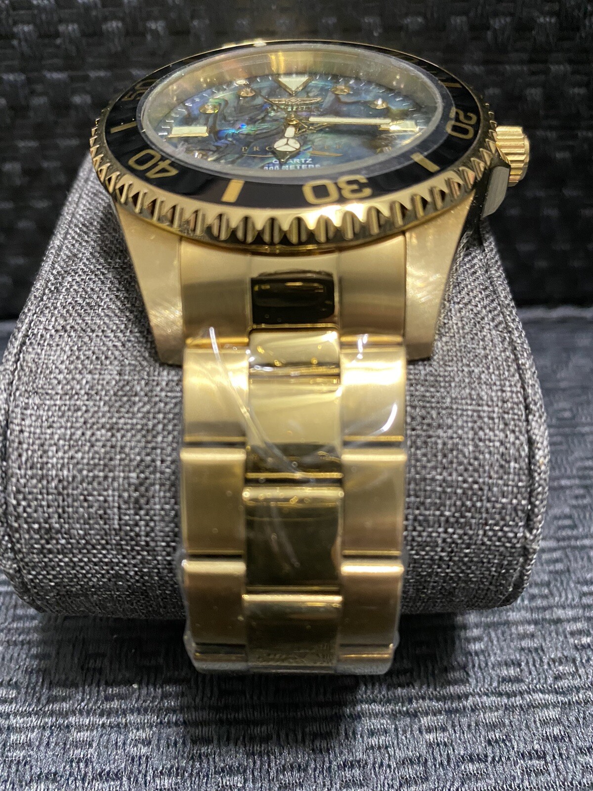 Invicta 47mm Pro Diver, Abalone W/Diamond Accents,Gold Tone Watch, Model #37403