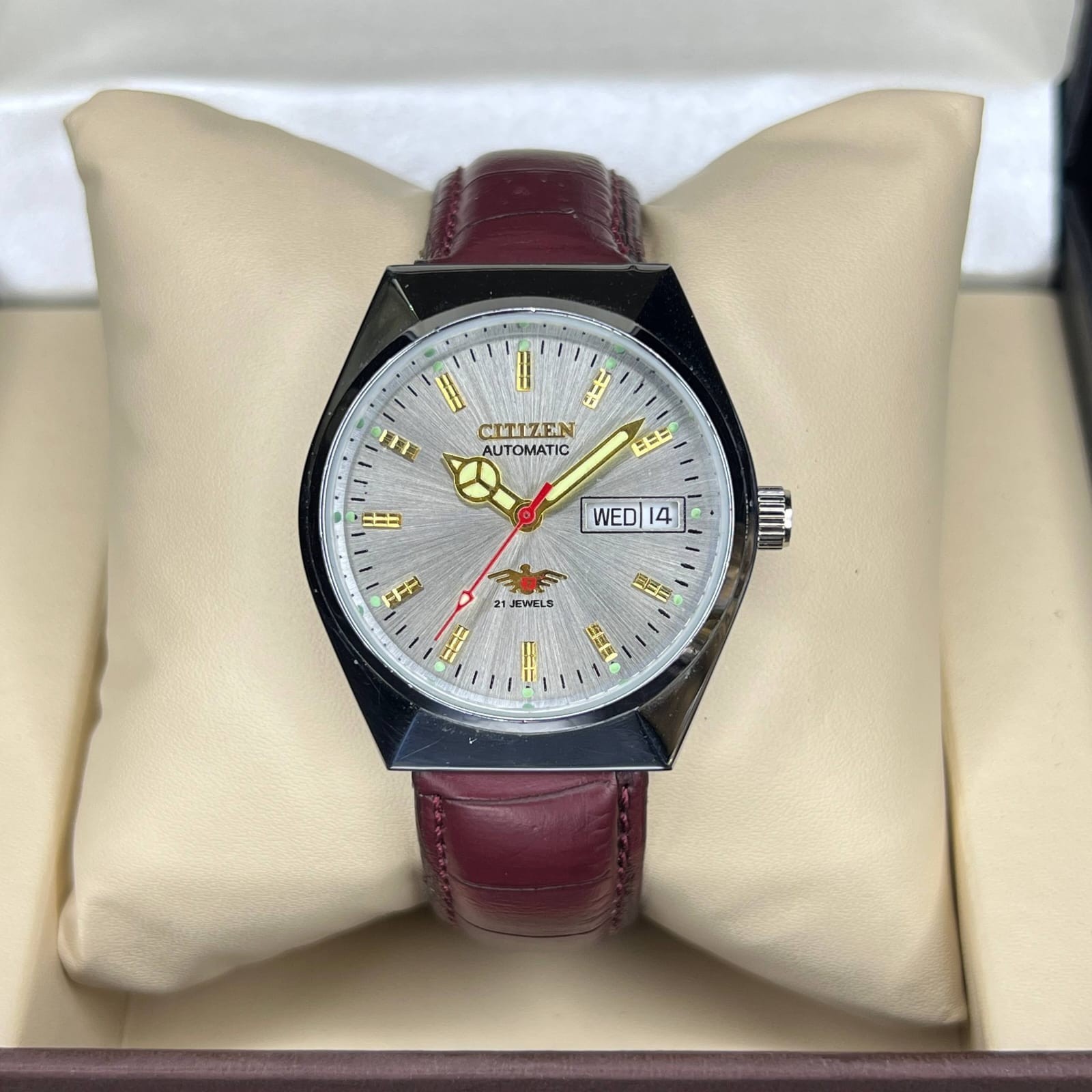 Vintage Refurbished Citizen Automatic Day/Date Japan Men’s Wrist Watch 36MM