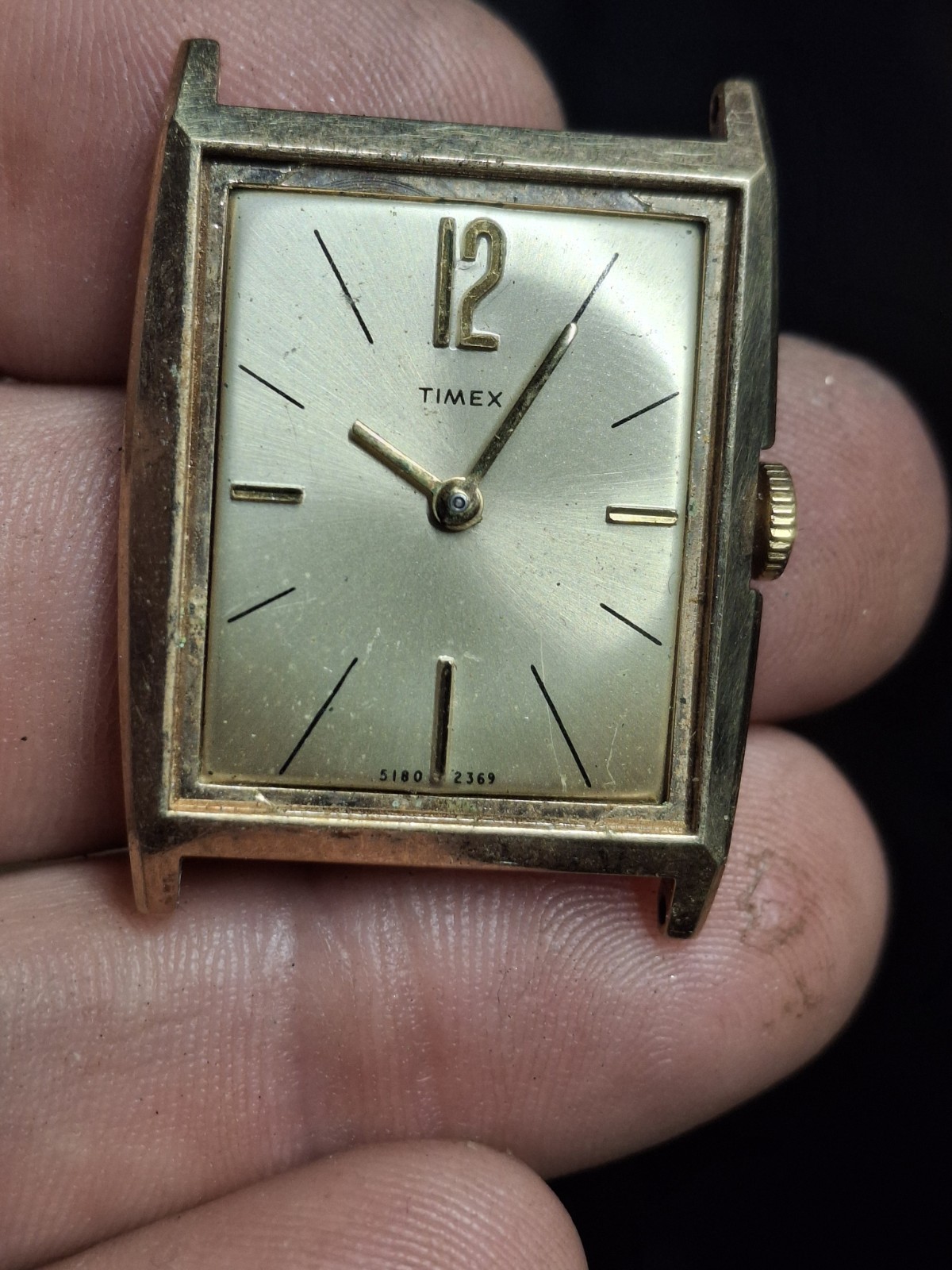 Timex Mercury 1969 Tank Style Gold Tone Mens Vintage 1960s Mechanical…
