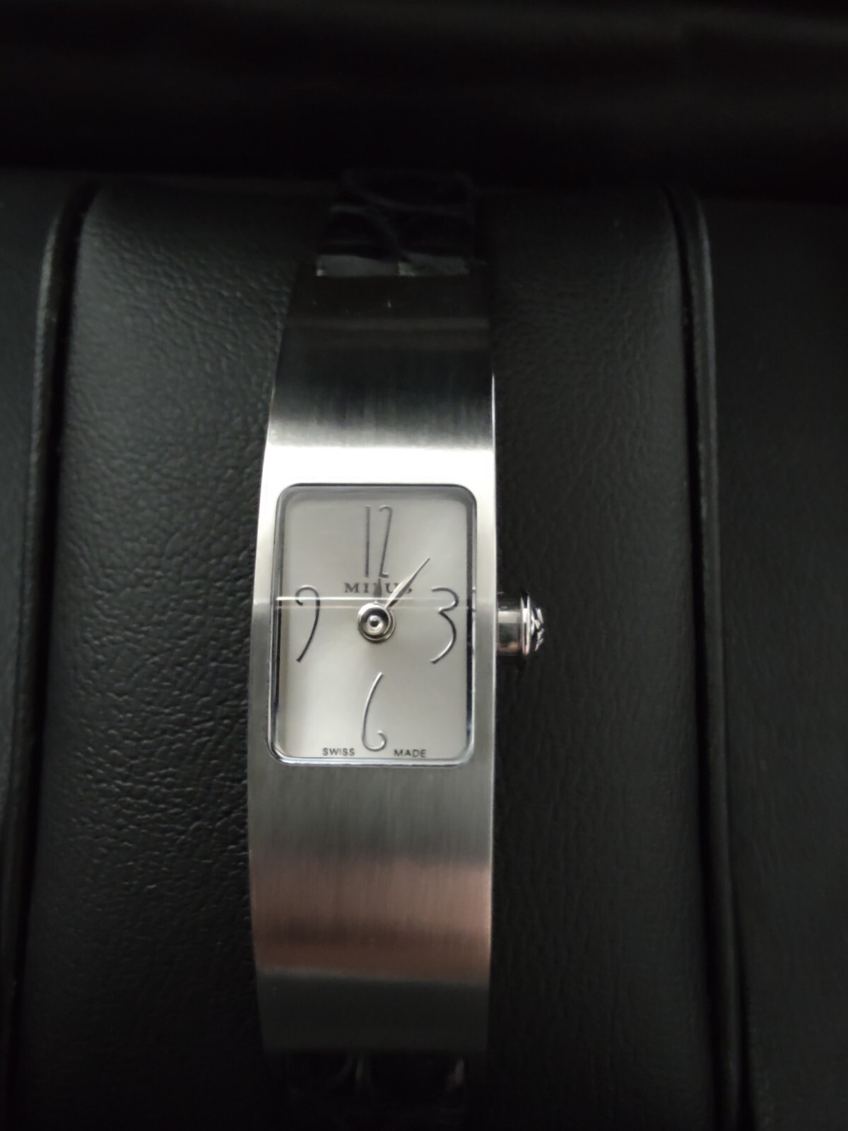 Milus Eridana ERI004 Stainless Steel Rectangle Leather Swiss Made Women’s Watch