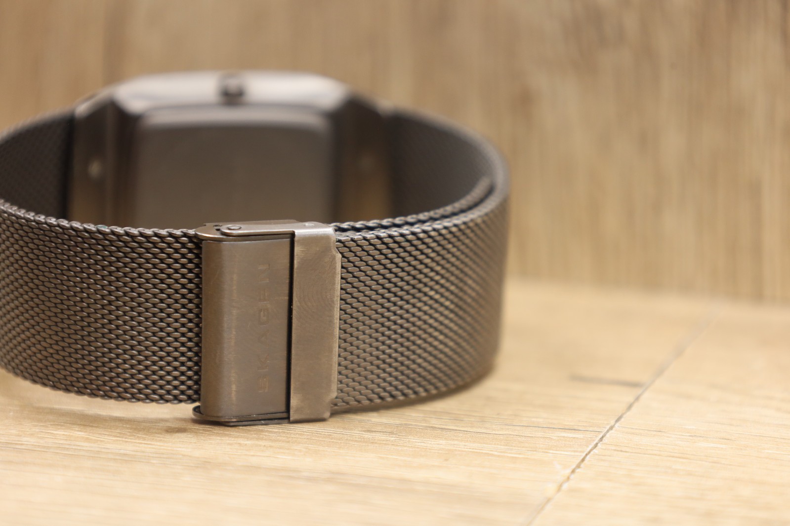 Mens Skagen Denmark Titanium Rectangle Calendar Watch New Batt SKW6012