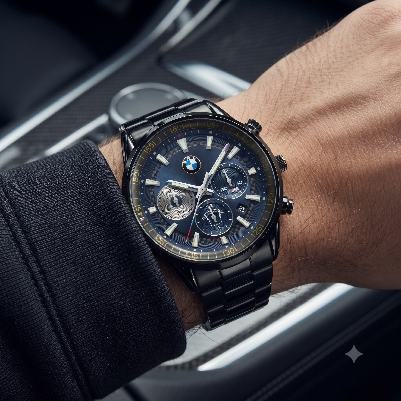 Personalized Performance BMW M5 Sedan Stainless Steel Watch Automotive Gift