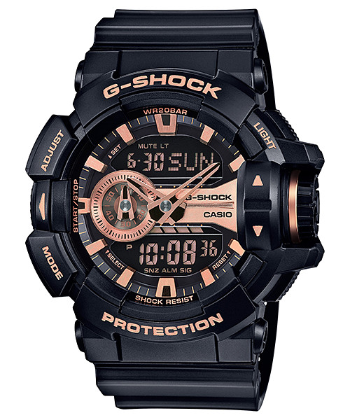 Casio XL G-Shock Quartz Sport Watch GA-400GB-1A4 GA-400 SERIES