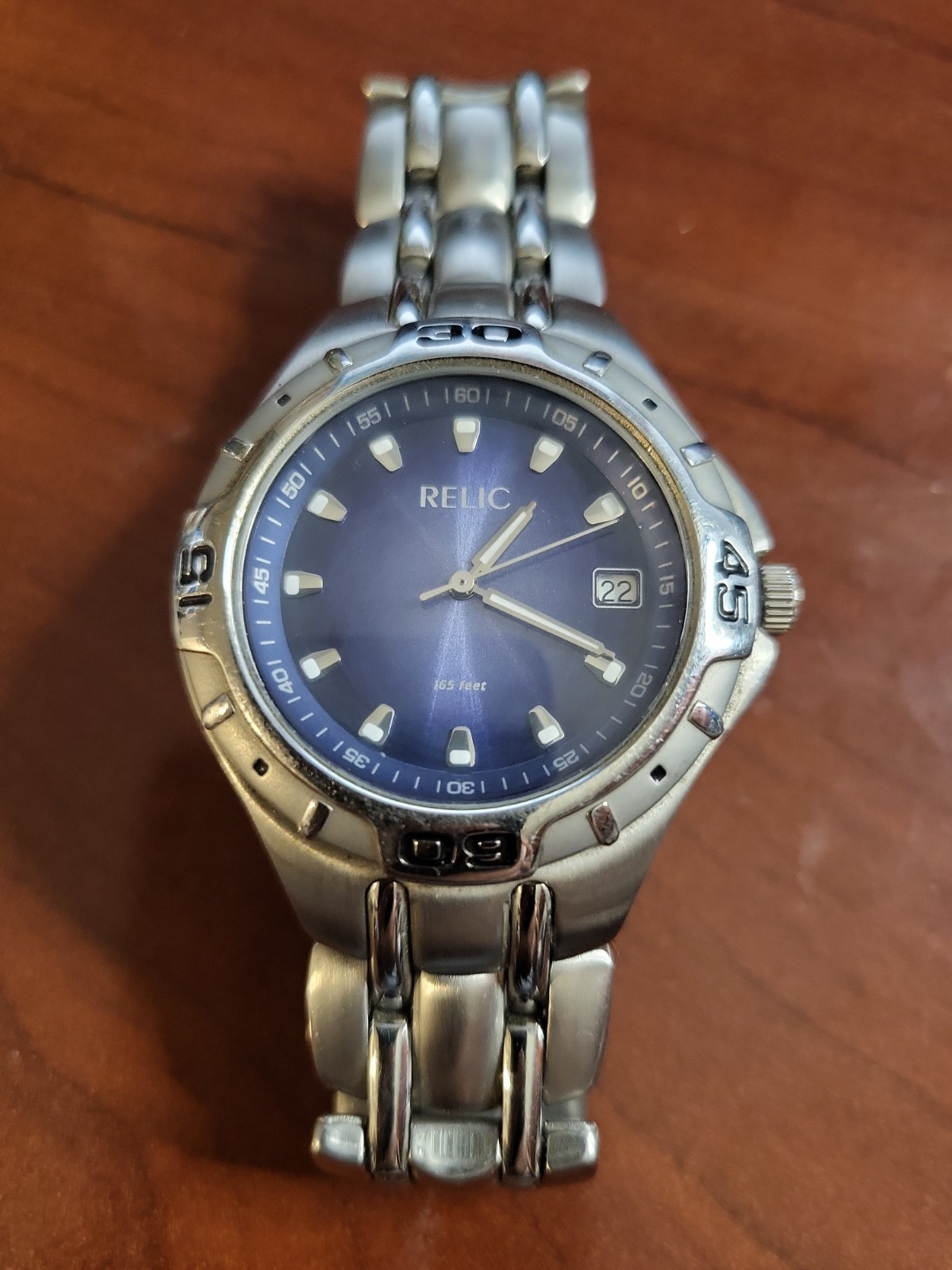 Relic Wet 50 Meters/165′ WR Wrist Watch ZR11622 34021 W/ Date
