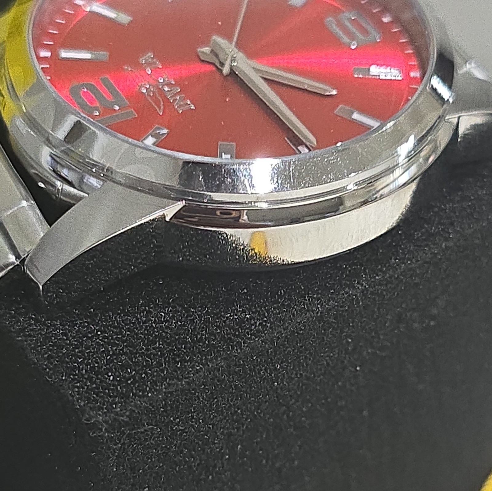 Invicta Men’s Watch Celestial Red Dial Silver Stainless Steel Bracelet 48496