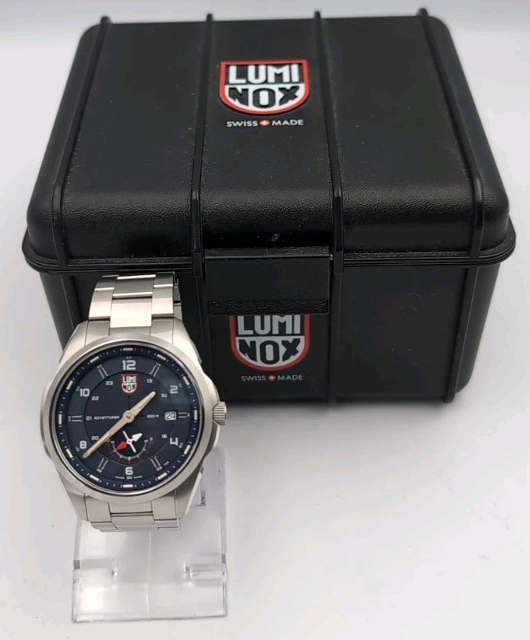 Luminox XL1764 Adventurer 42mm Quartz Watch – Blue Dial & Steel Bracelet – Boxed