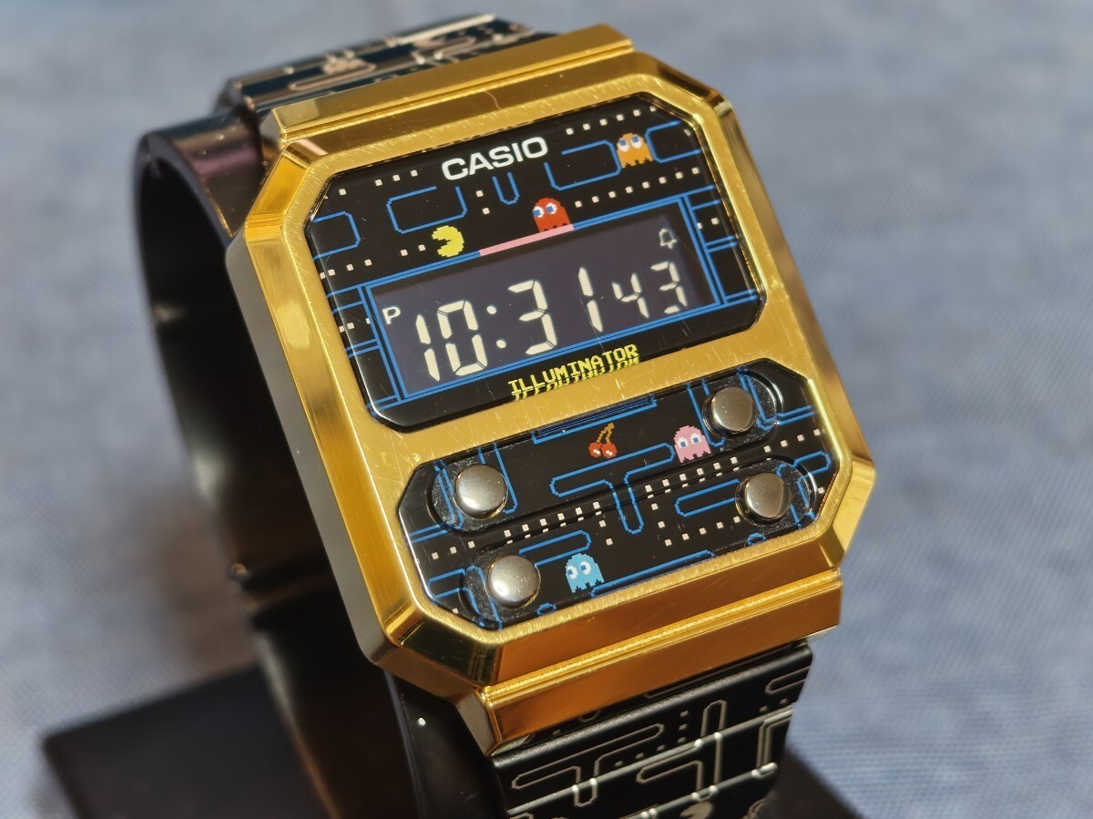 Casio A100WEPC-1BJR PAC-MAN Collaboration Digital Watch Gold Limited Japan