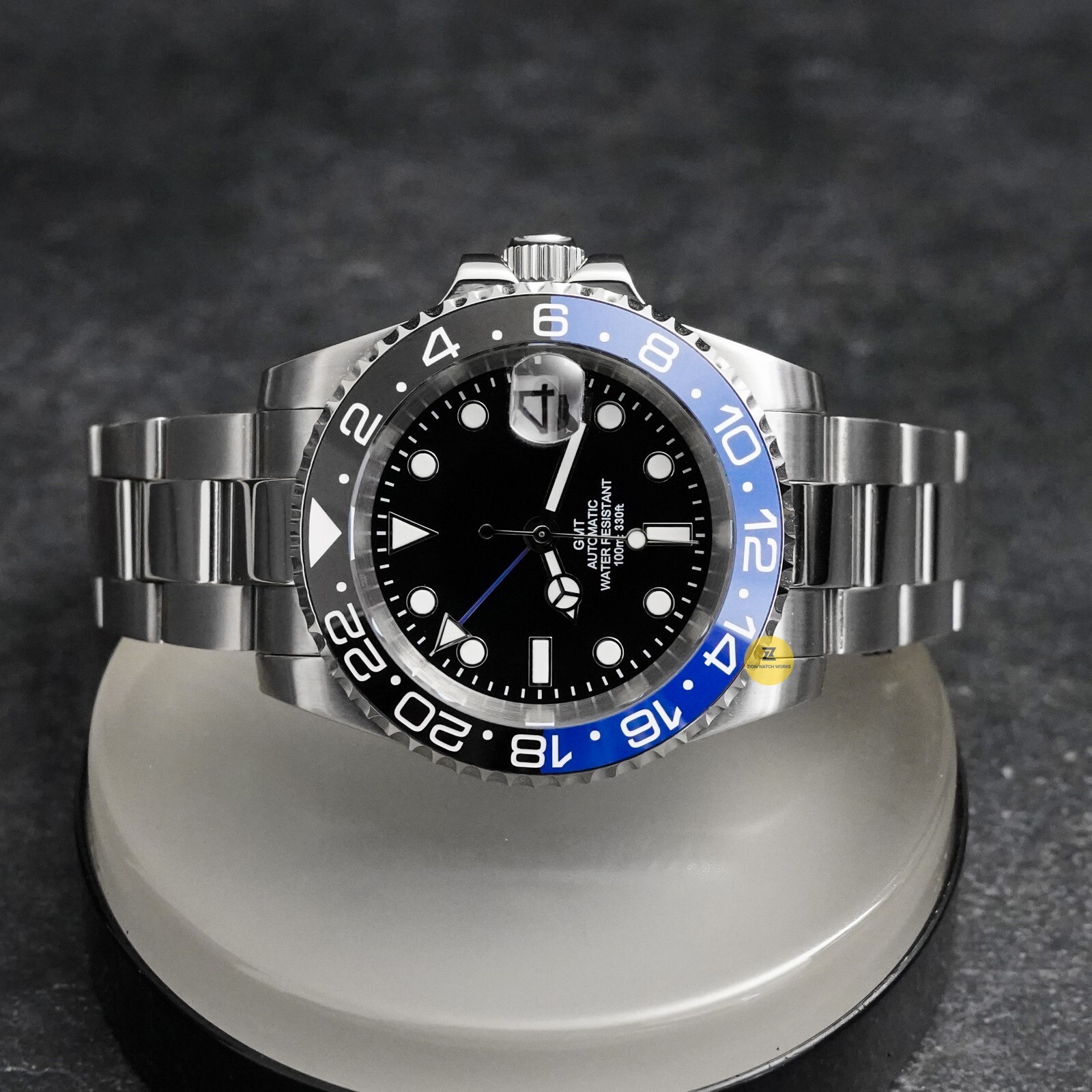 40mm “Batman” Custom Sub Date Style Mod Watch NO LOGO w/ NH35 Automatic Movement