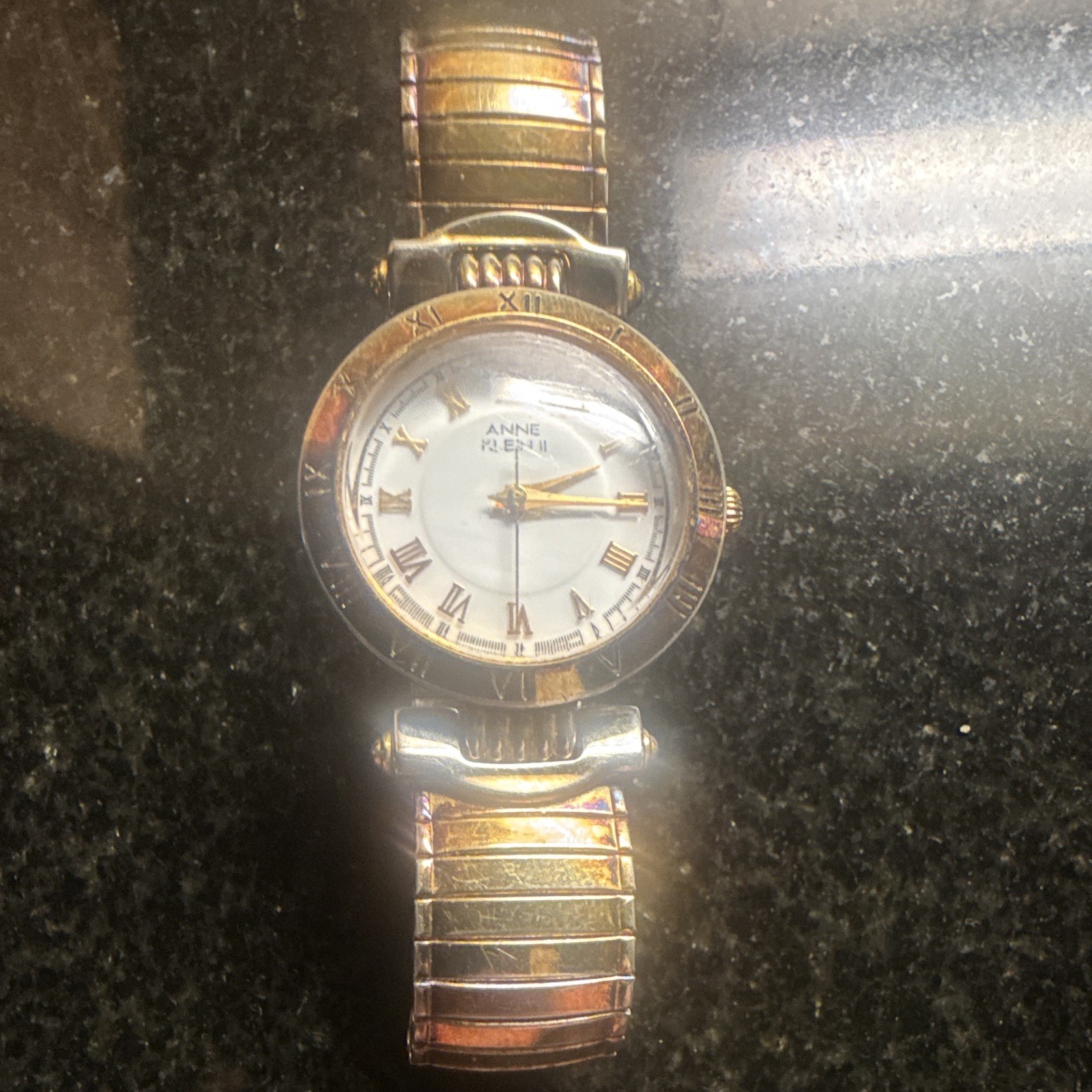 Anne Klein II Women’s Quartz Analog Iridescent Brass Bracelet Watch