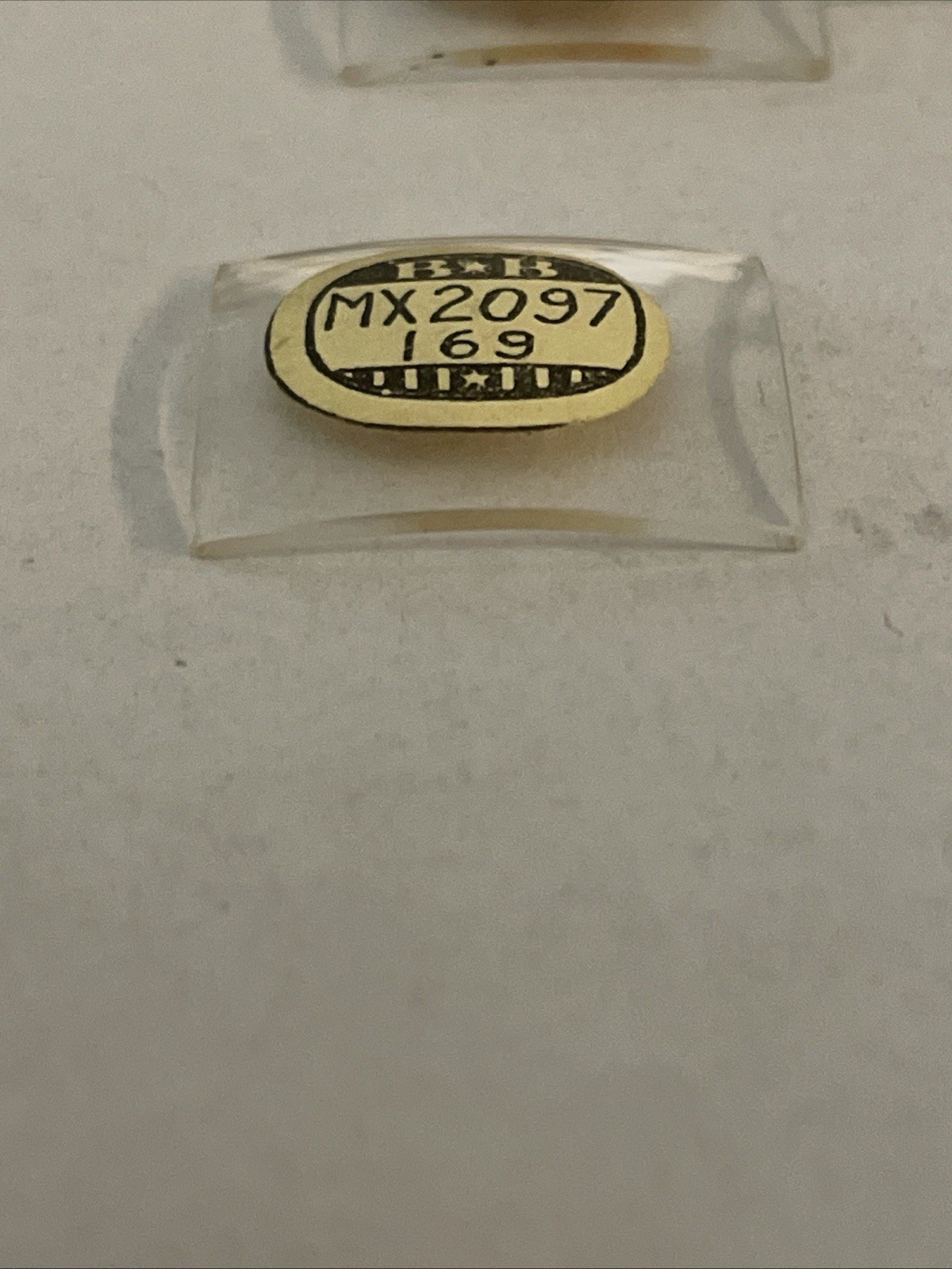 NOS Bulova MX2097 169 Convex Glass Watch Crystal B&B 16.9x 20.8 MM Tank #007