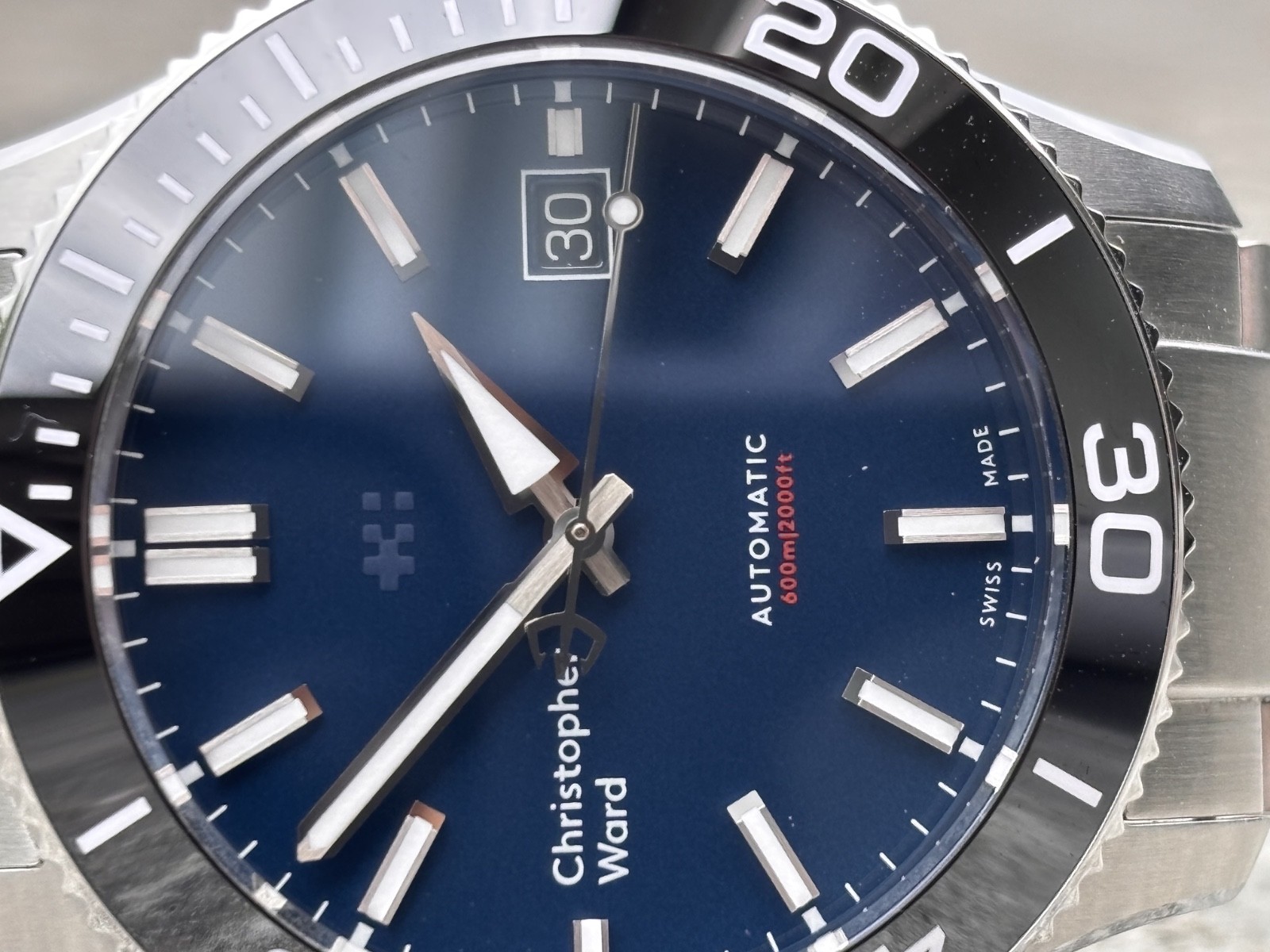 Christopher Ward C60 Trident Mk3 Pro 600 40mm Black/blue (06/2020) WH1771R