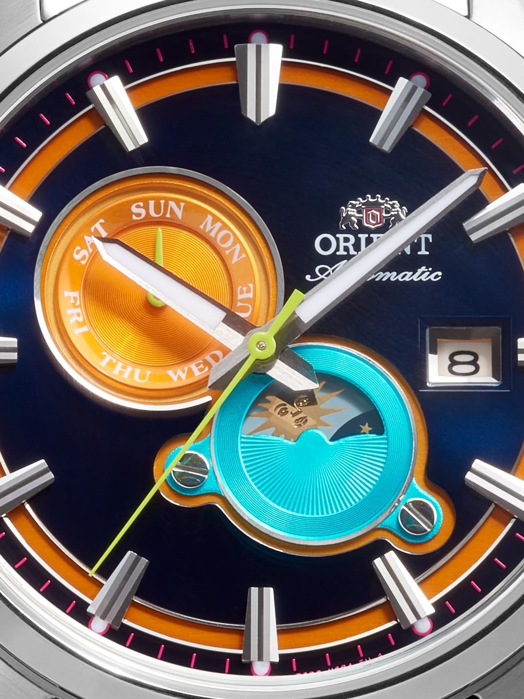 Orient RN-AK0316L Contemporary Stretto Sun & Moon Navy Automatic Men Watch 2026
