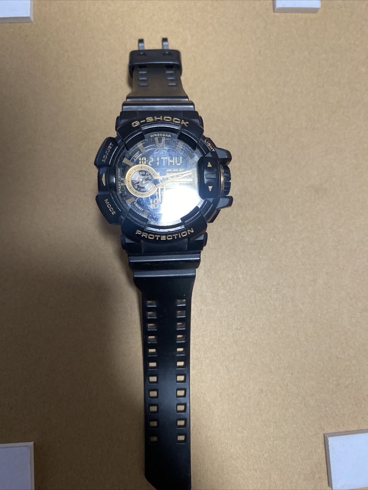 Casio G-SHOCK 51.2mm Black Resin Case with Black Resin Buckle Men’s…