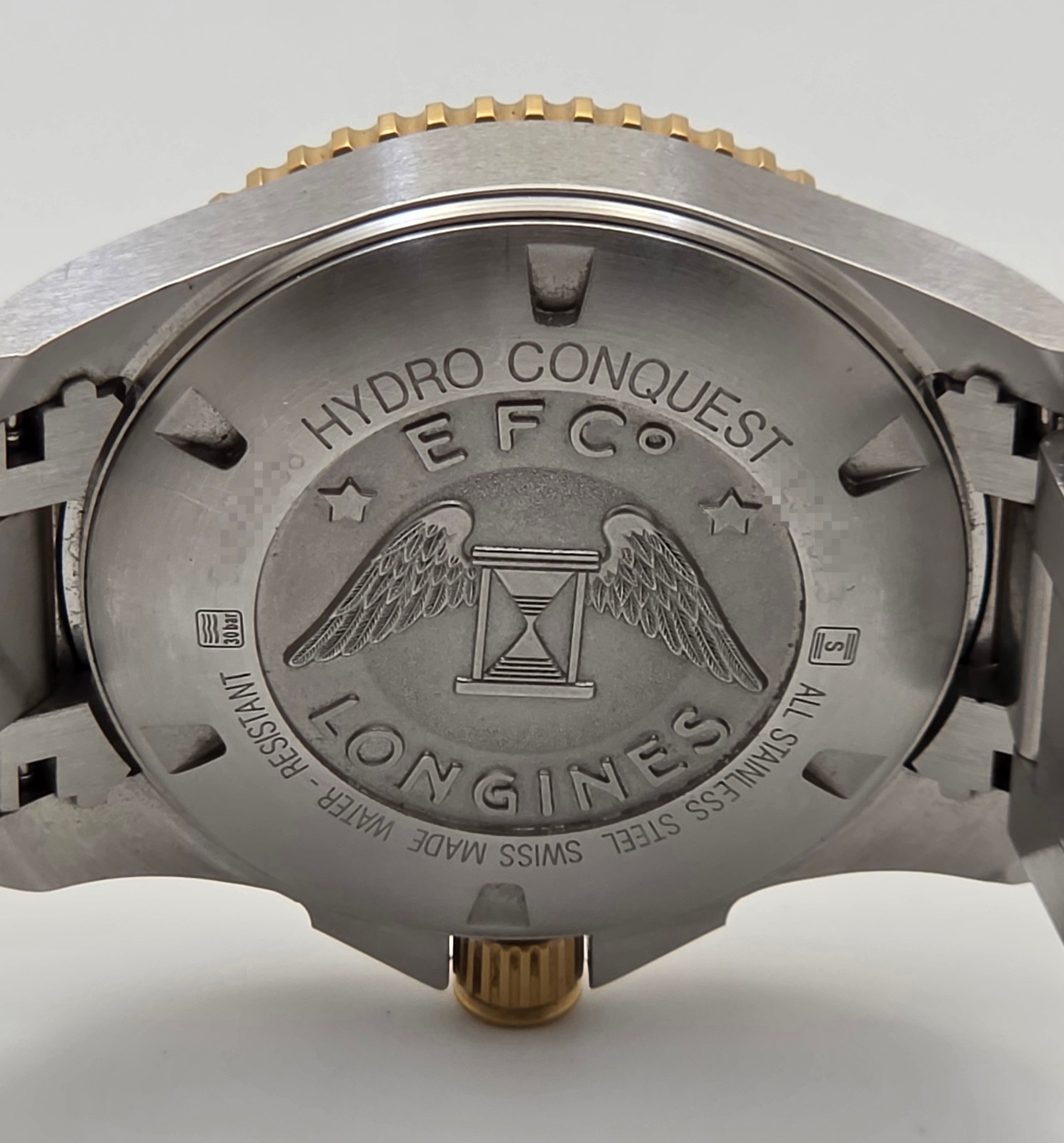 Longines HydroConquest 41mm Two‑Tone L3.781.3.56.7 Black Dial Ceramic Bezel Box