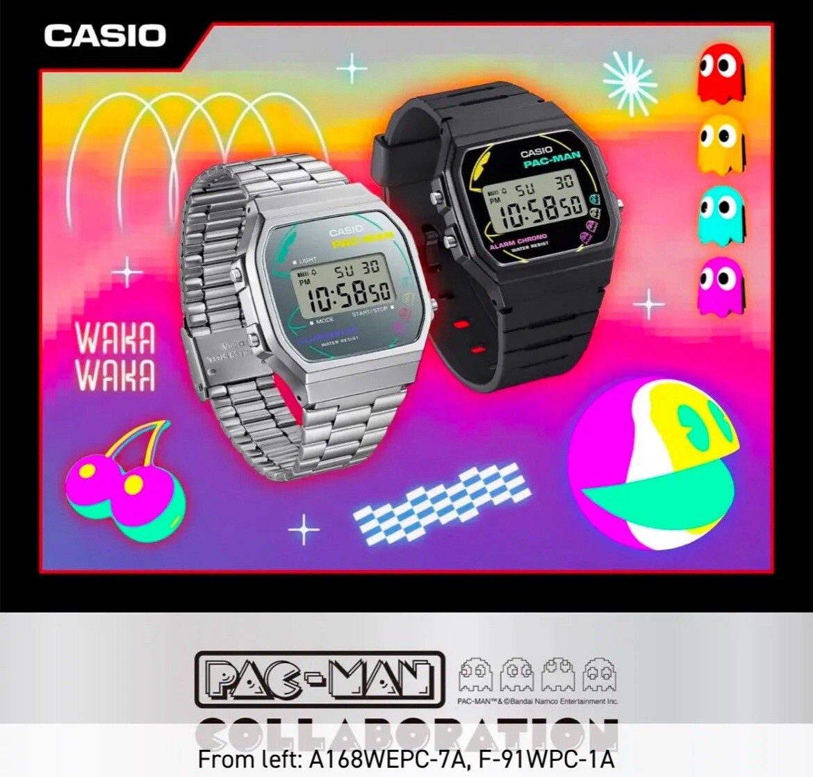 New Casio Classic × Pac-man Collaboration Model A168WEPC-7AJR From Japan