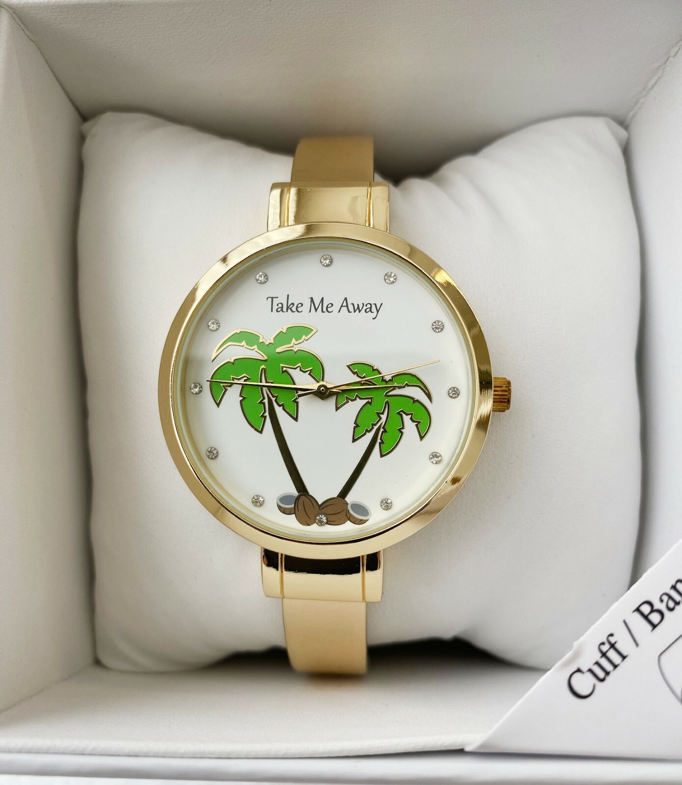Mix It Up Cuff Bangle gold tone take me away Watch
