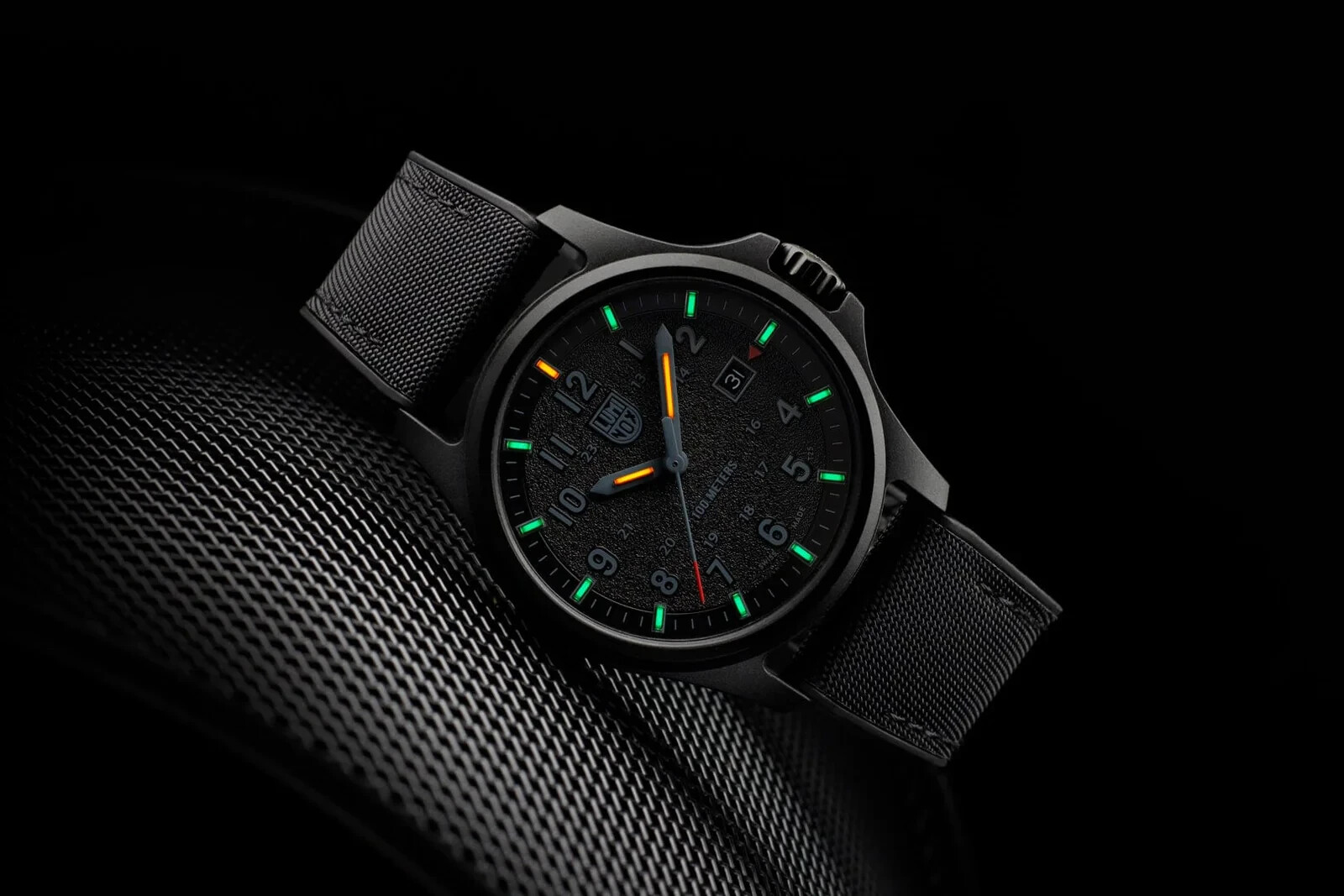 Luminox Atacama Field Black Dial Rubber Band Watch XL.1961 43MM Sapphire Glass