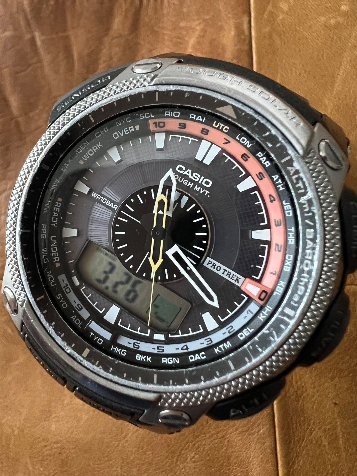 CASIO Pro Trek PRW-5000 Solar Quartz Water-Resistant Men’s Wristwatch Used JAPAN